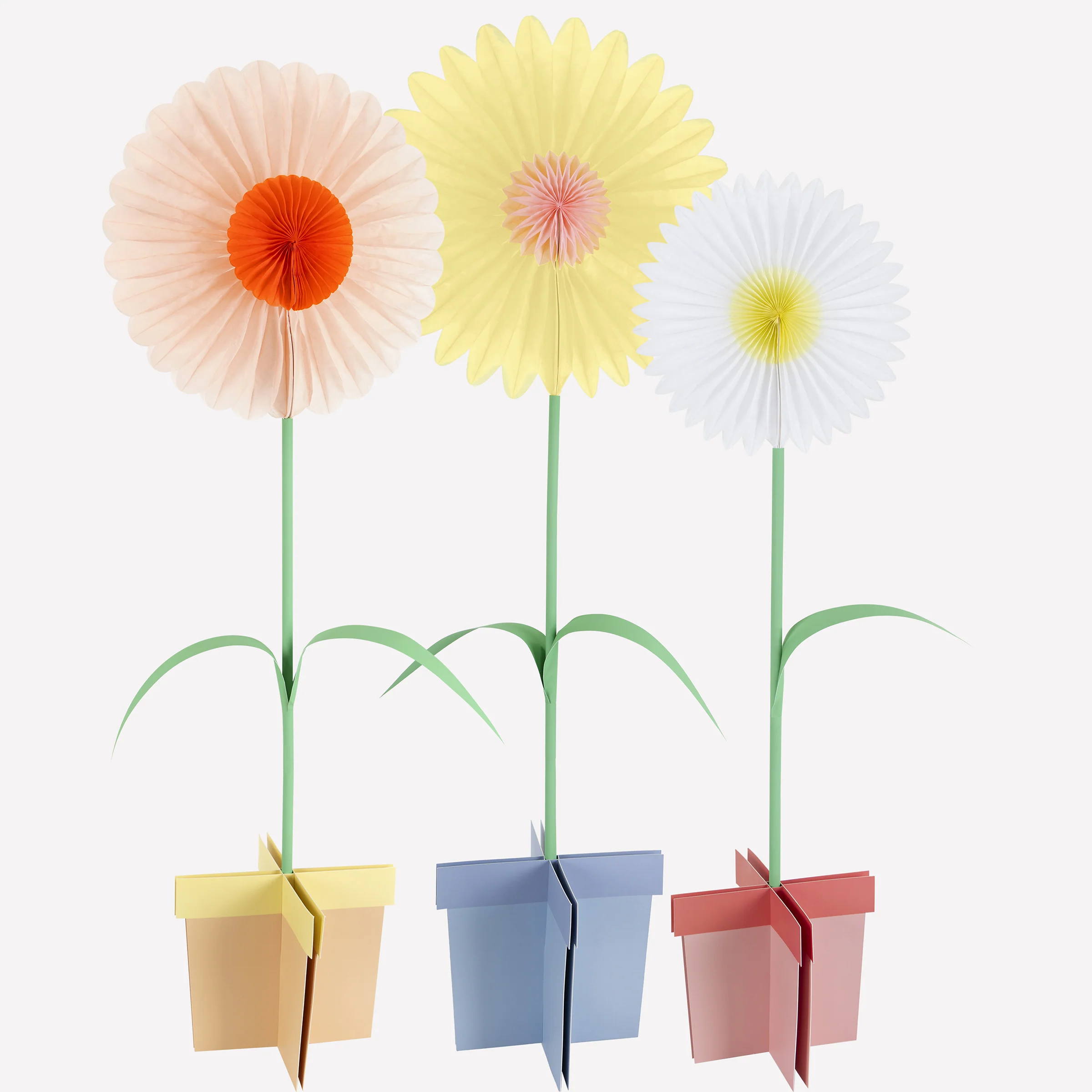 Large Stand Up Flower Decorations (x 3) - Image 2