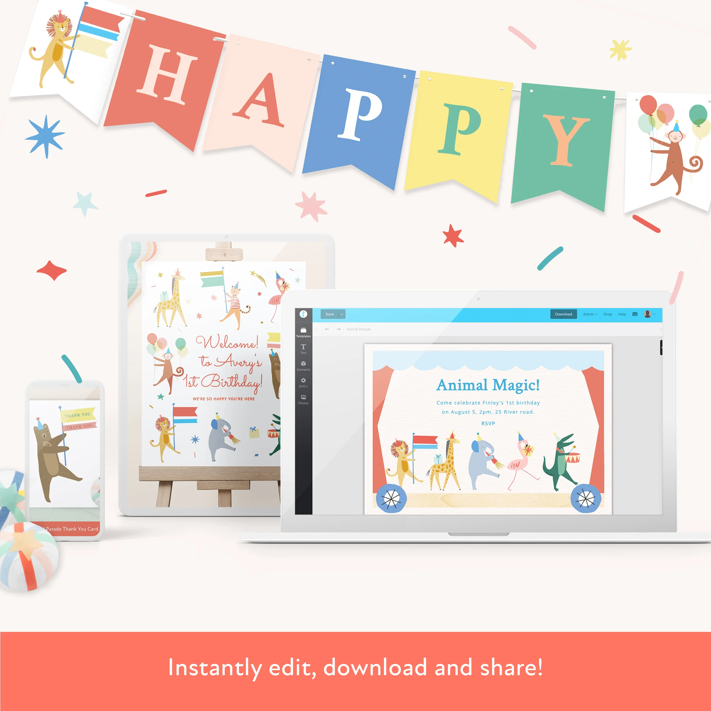Animal Parade Download & Print Bundle - Image 11