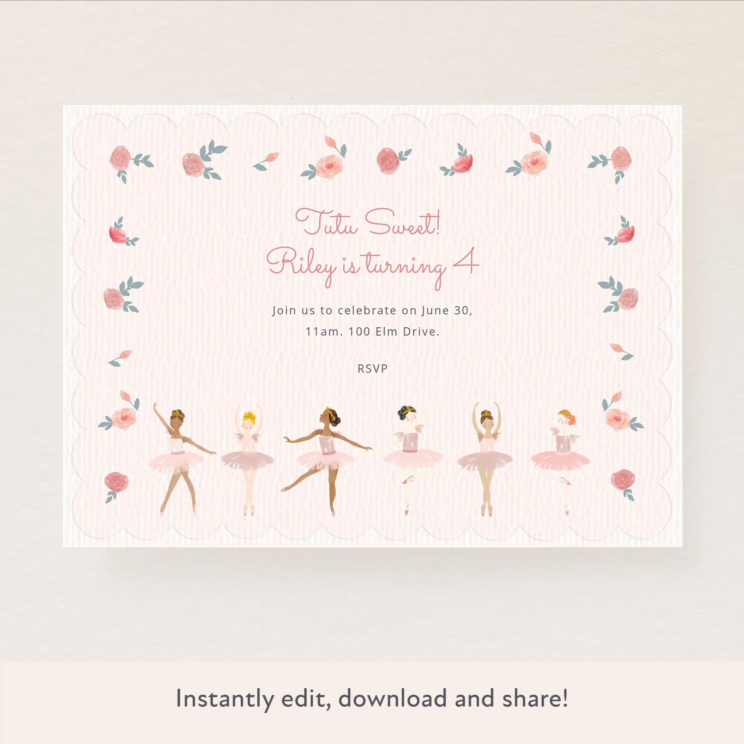 Ballet Download & Print Invitation