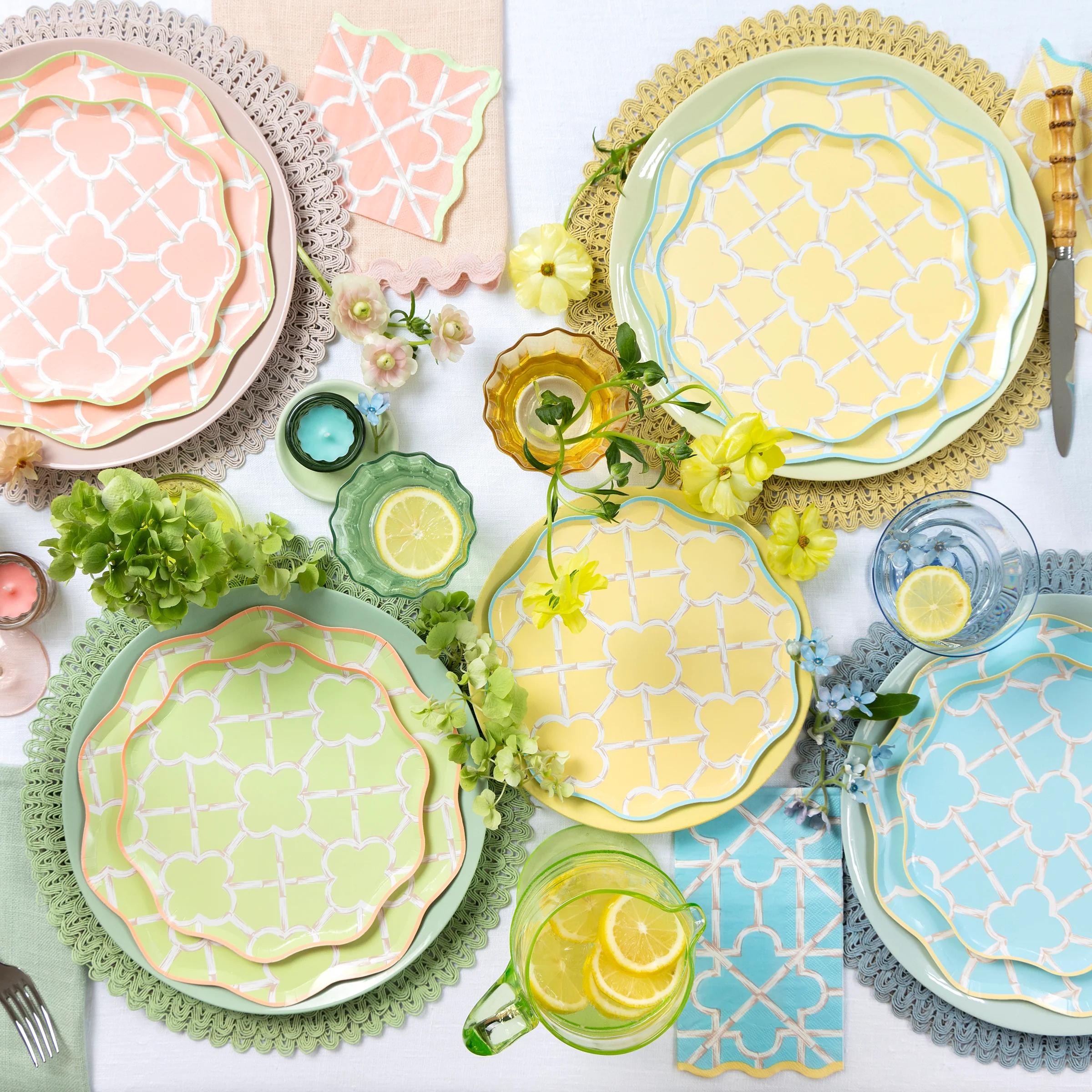 Bamboo Pattern Large Napkins (x 16) - Image 2