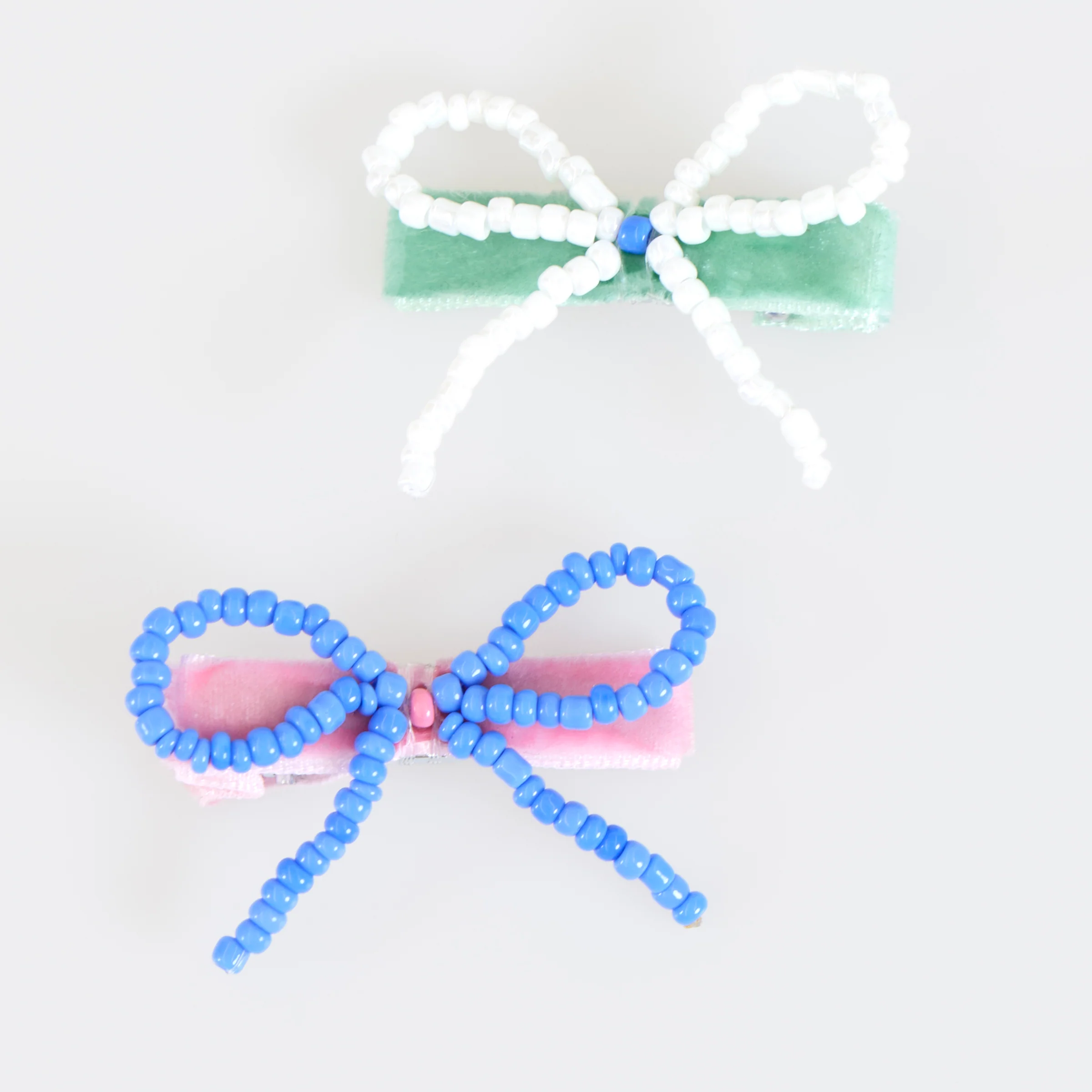 Beaded Bow Hair Clips (x 5) - Image 4