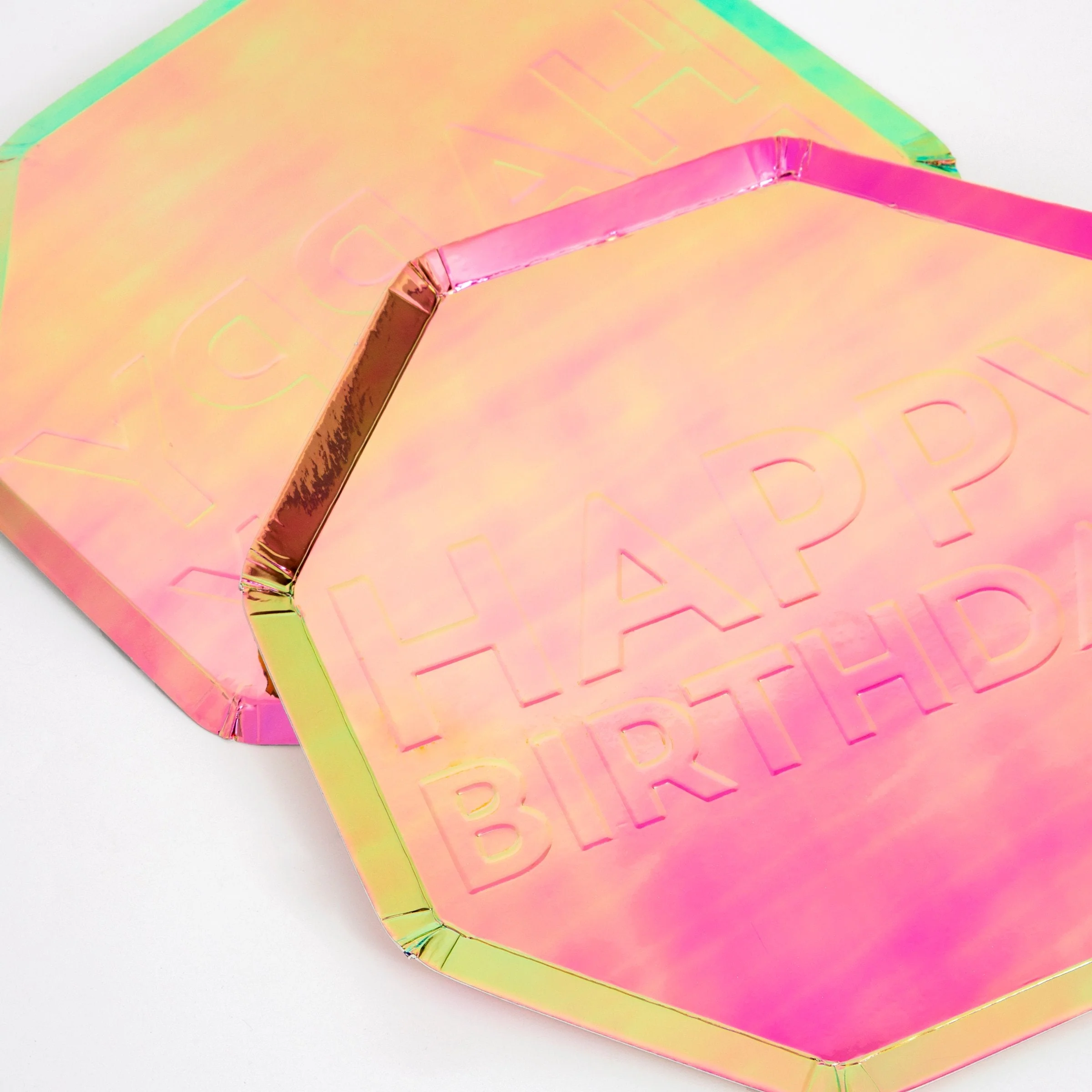 Birthday Oil Slick Side Plates (x 8) - Image 3