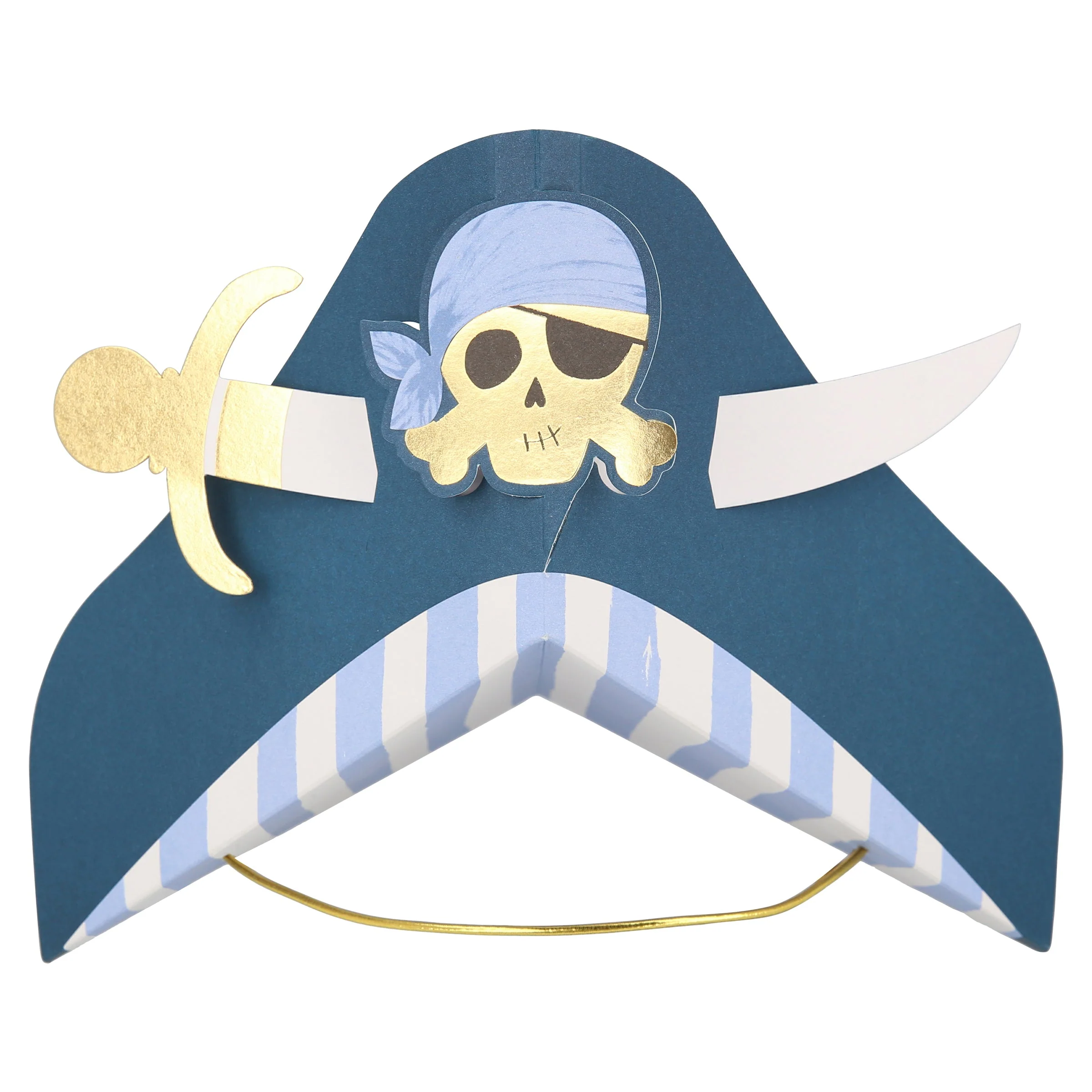 Blue Pirate Party Hats (x 8) - Image 7