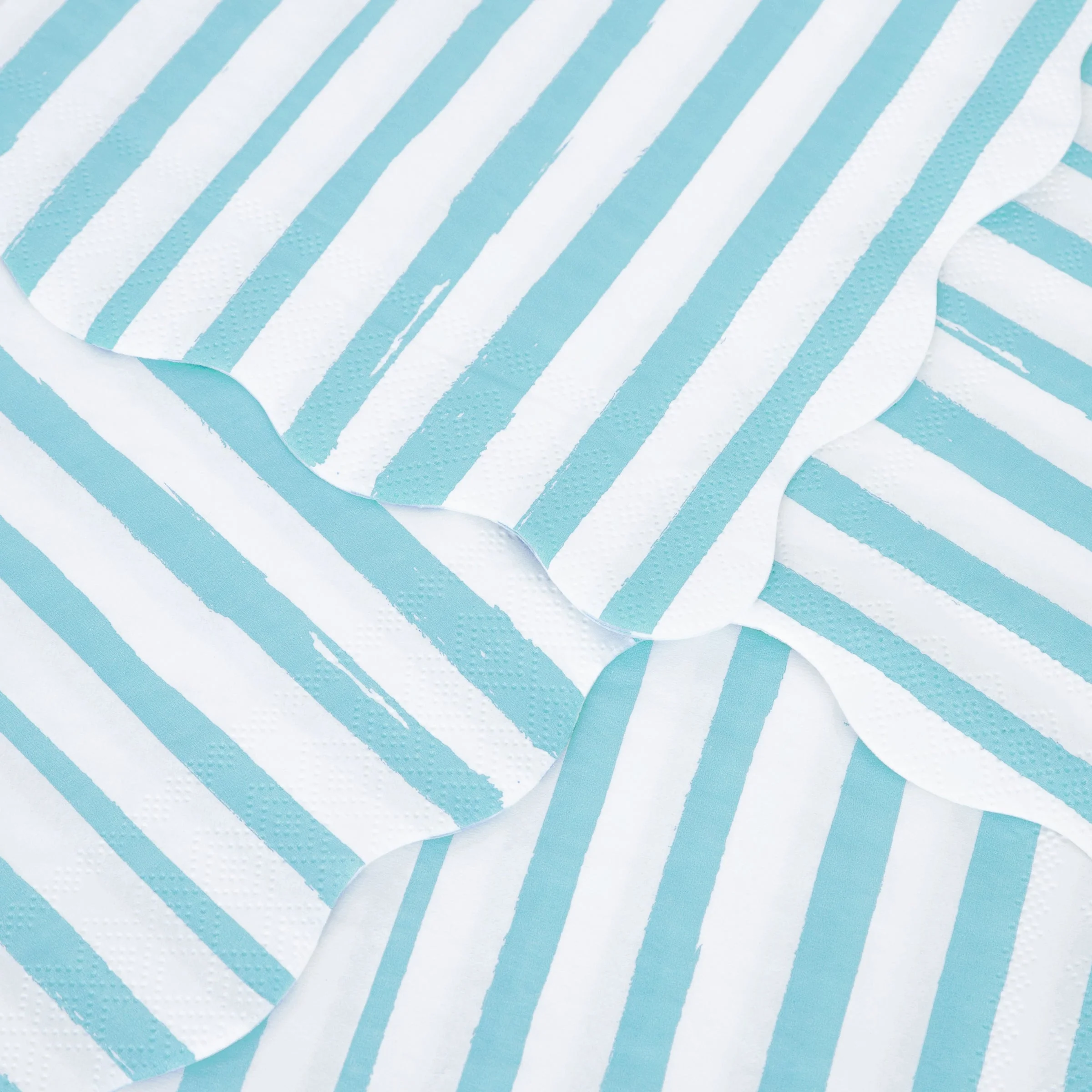 Blue Stripe Small Napkins (x 16) - Image 3