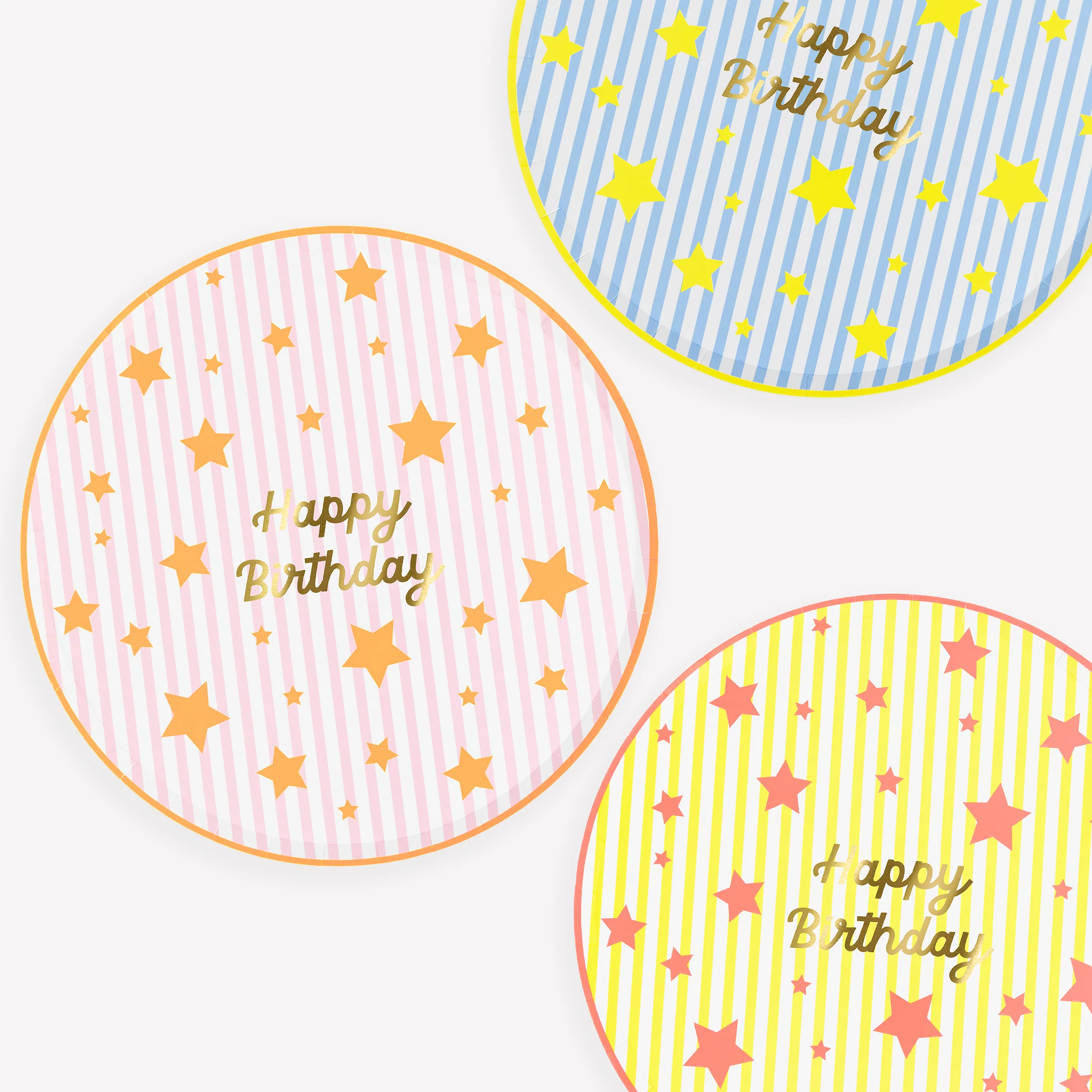 Bright Star Happy Birthday Dinner Plates (x 8)