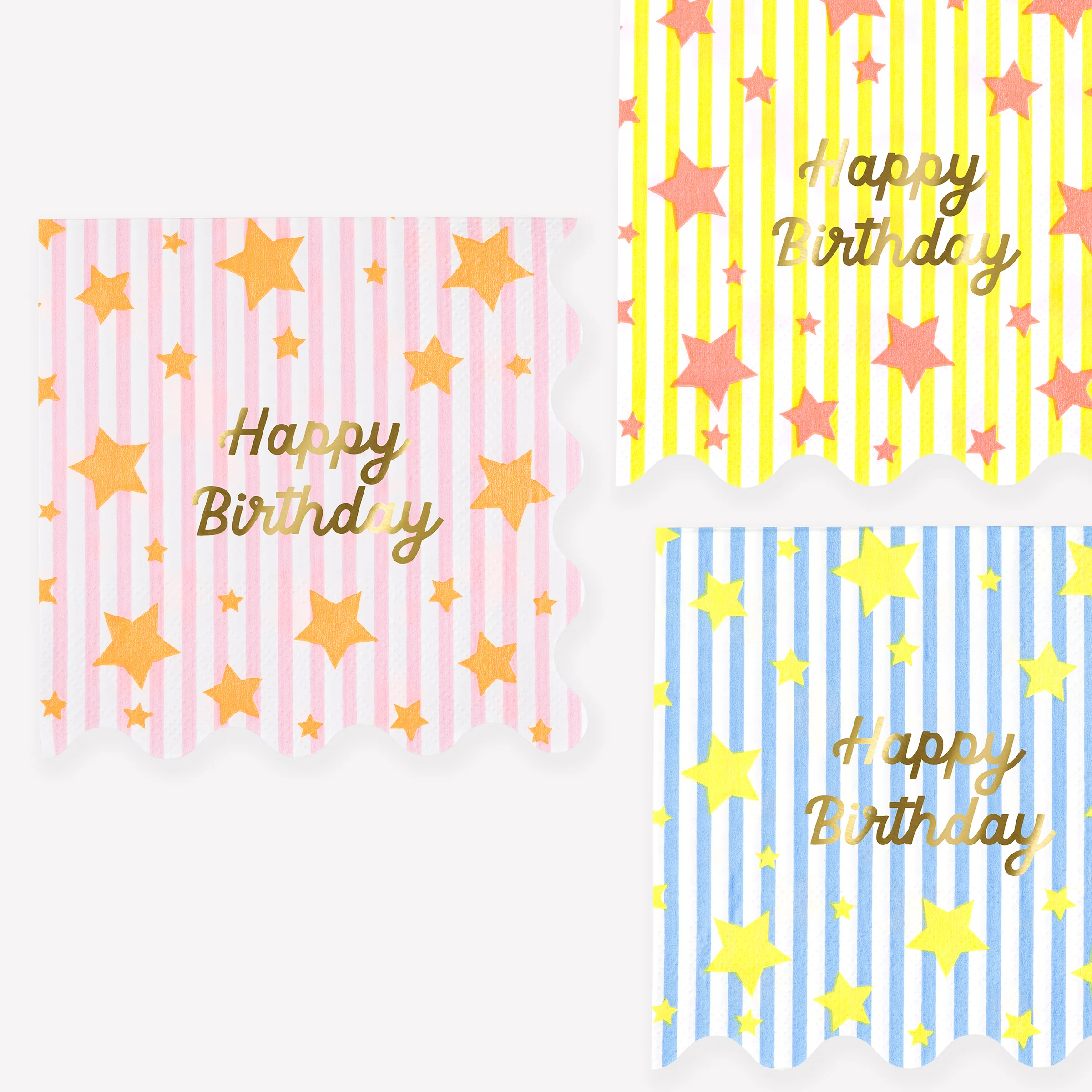 Bright Star Happy Birthday Large Napkins (x 16)
