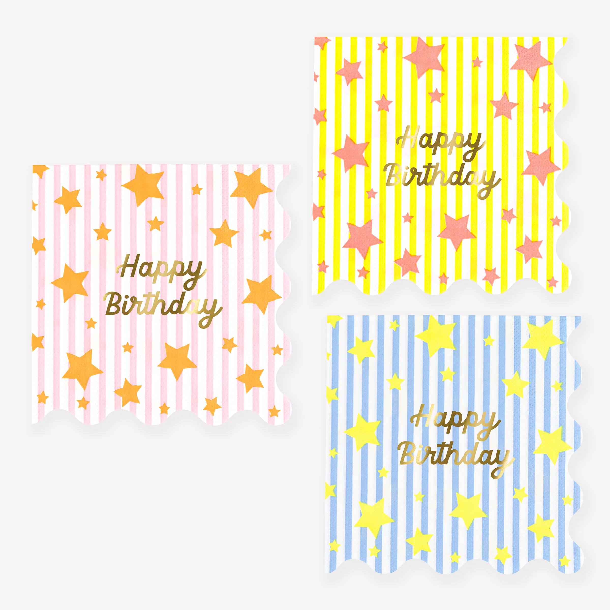 Bright Star Happy Birthday Small Napkins (x 16)