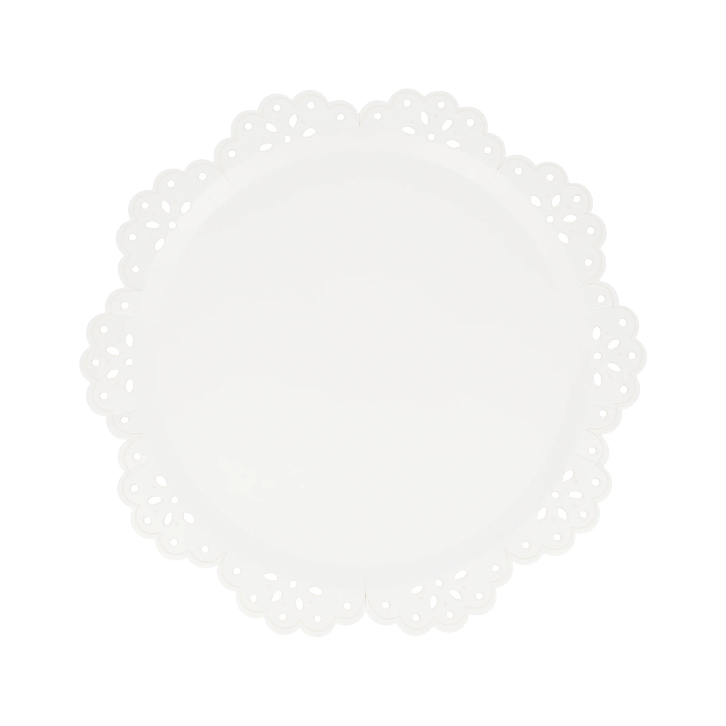 Broderie Anglaise Lace White Side Plates (x 8)