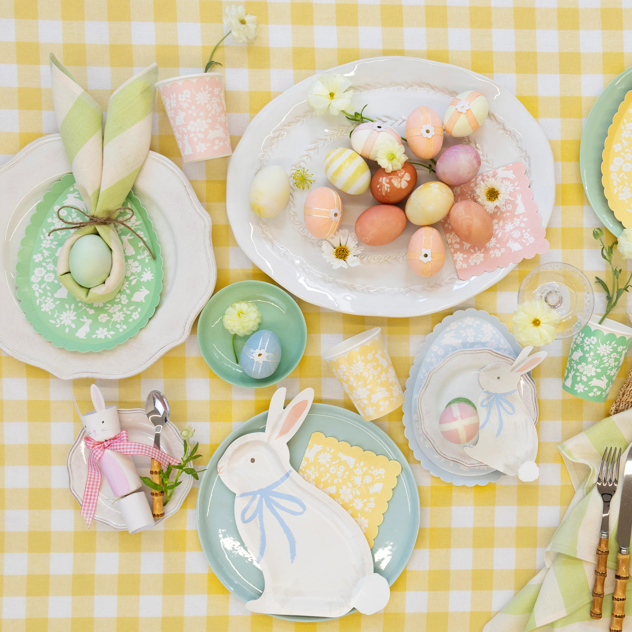 Bunny With Bow Plates (x 8) - Image 2