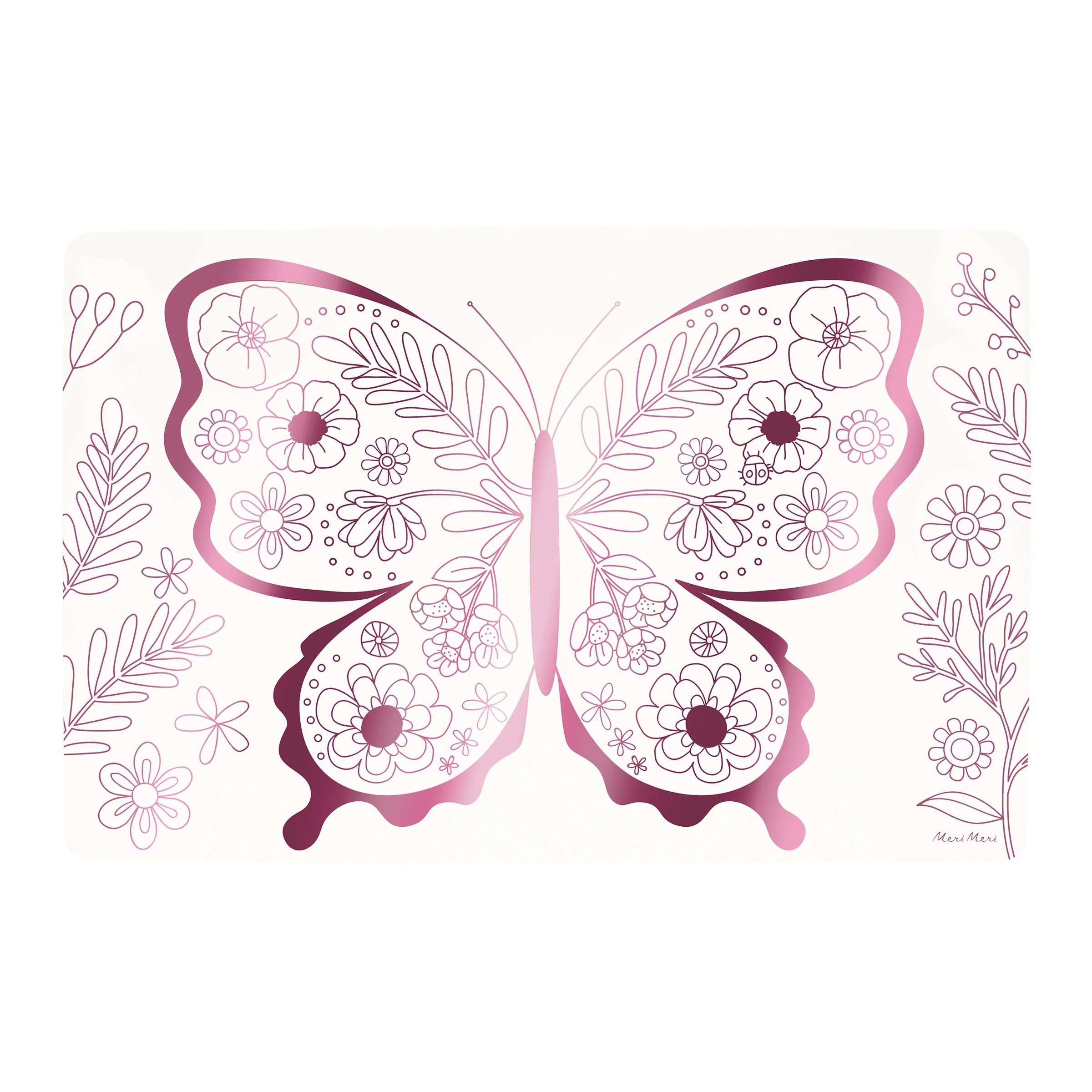 Butterflies & Flowers Colouring Placemats (x 8) - Image 4