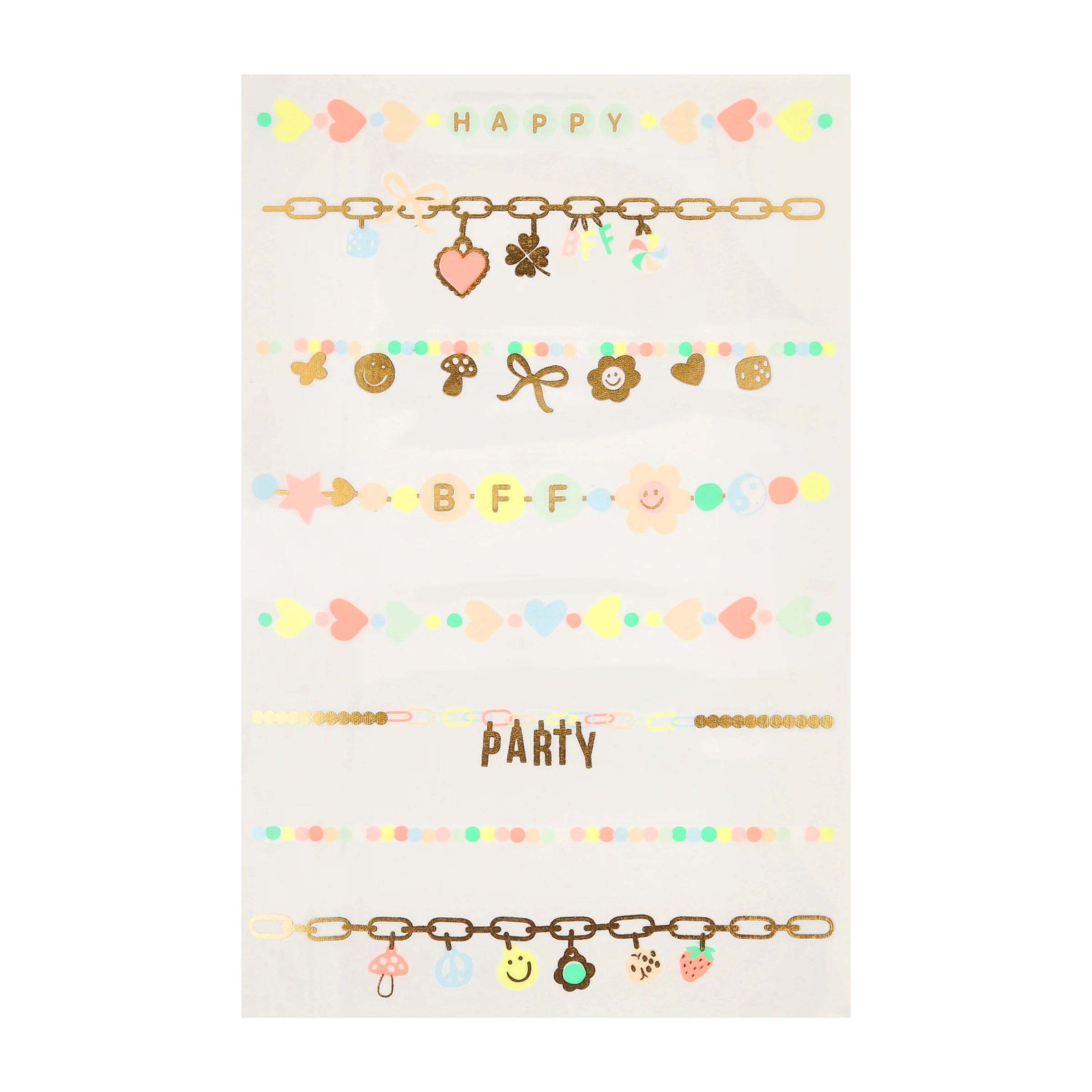 Charm Bracelet Temporary Tattoos (x 2 sheets) - Image 2