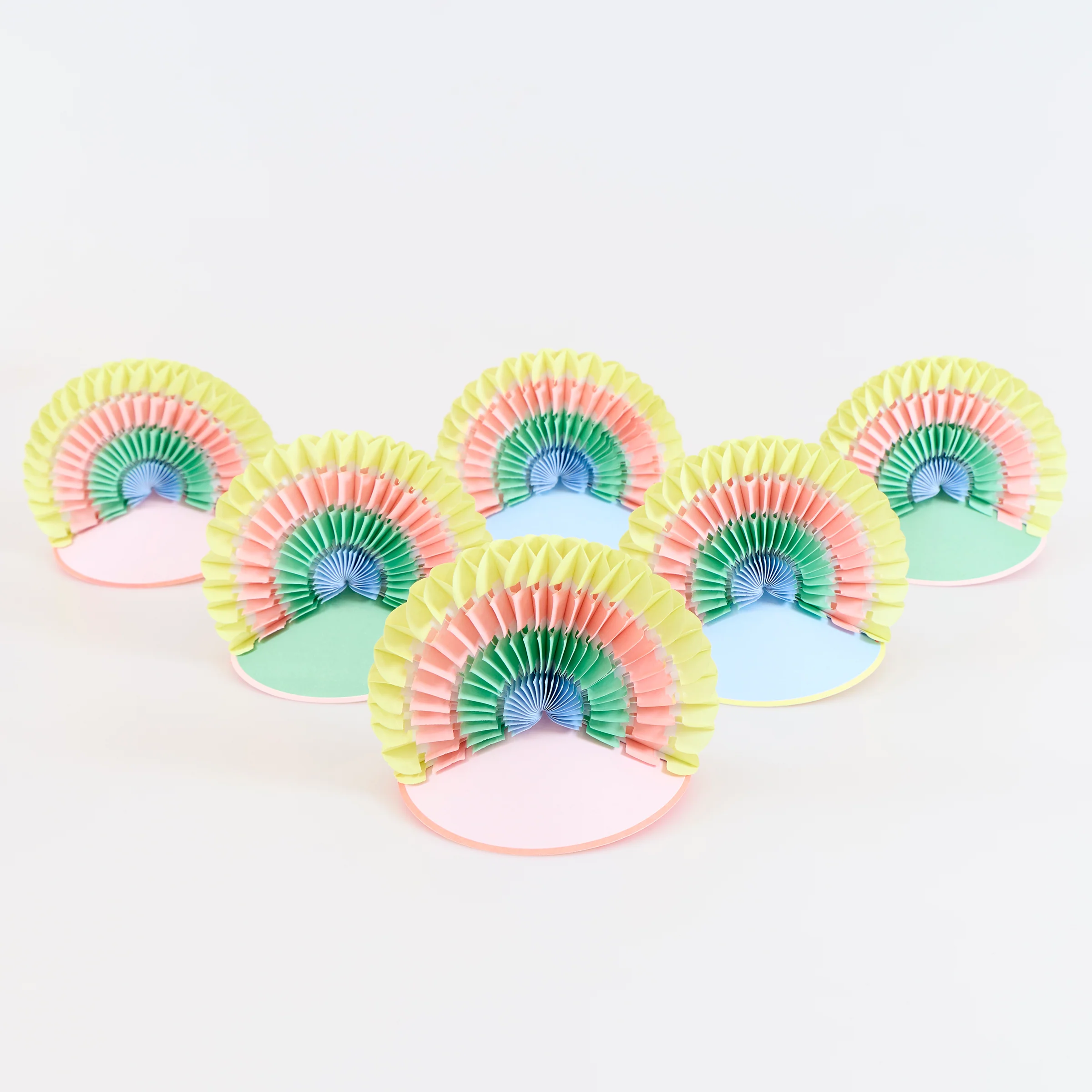 Charm Party Rainbow Party Hats (x 6)