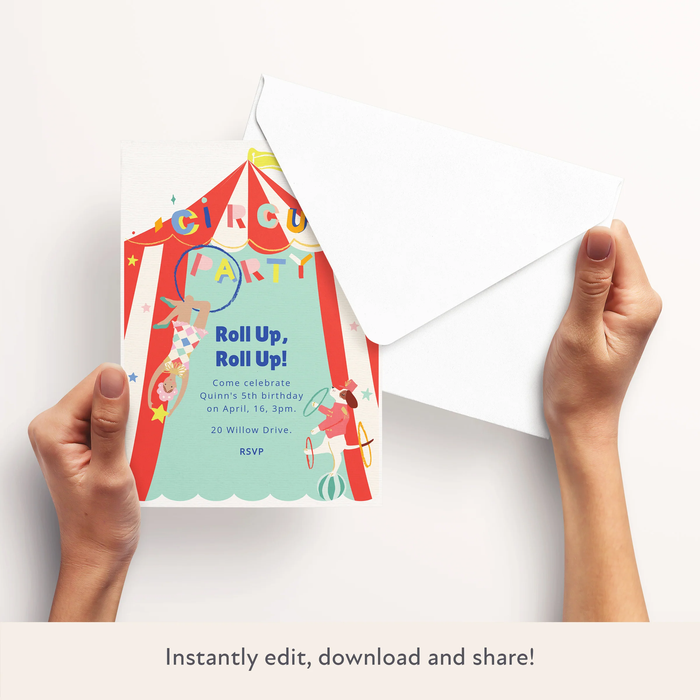 Circus Download & Print Invitation - Image 3
