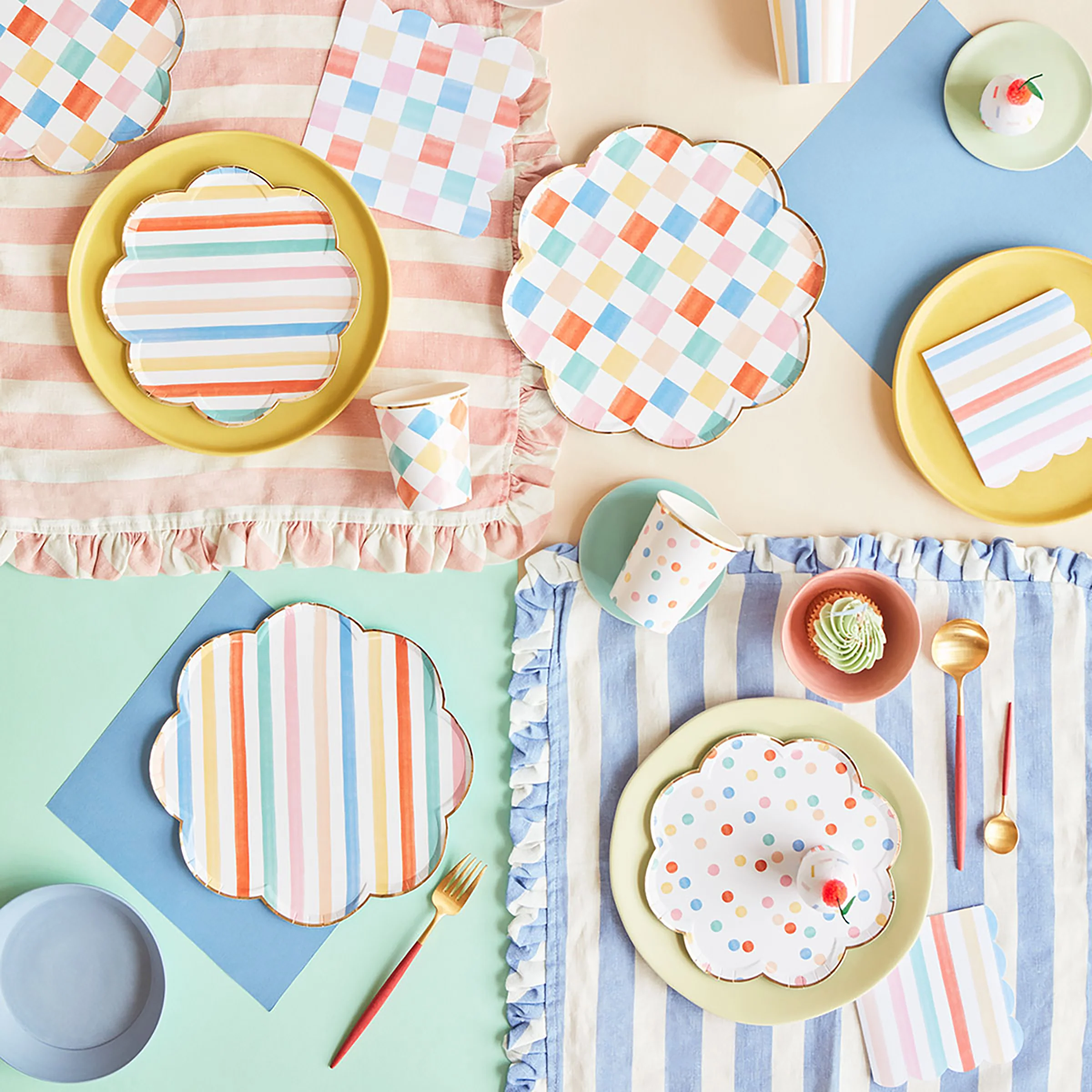 Colourful Pattern Side Plates (x 8) - Image 2