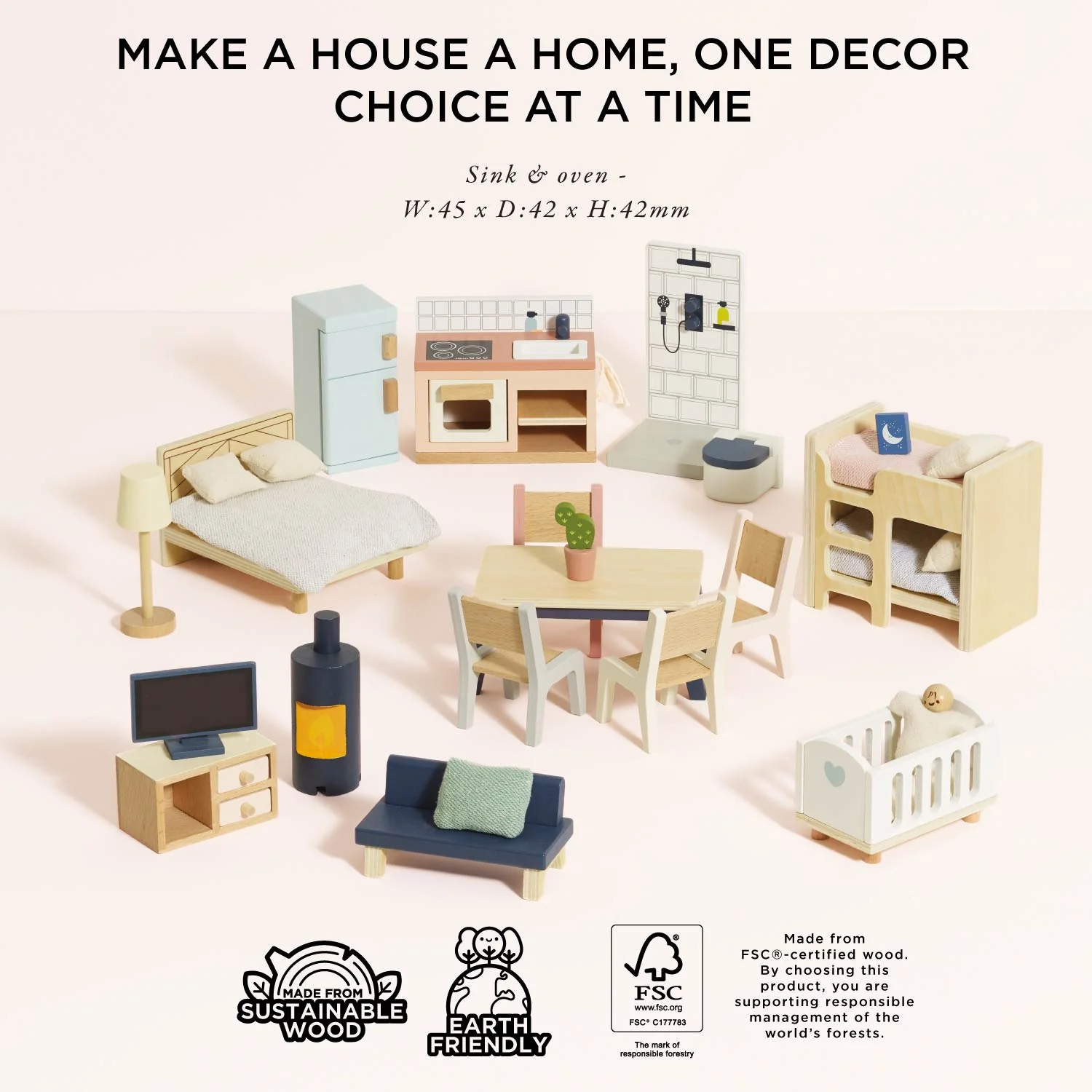 Complete Dolls House Furniture Set - Image 5