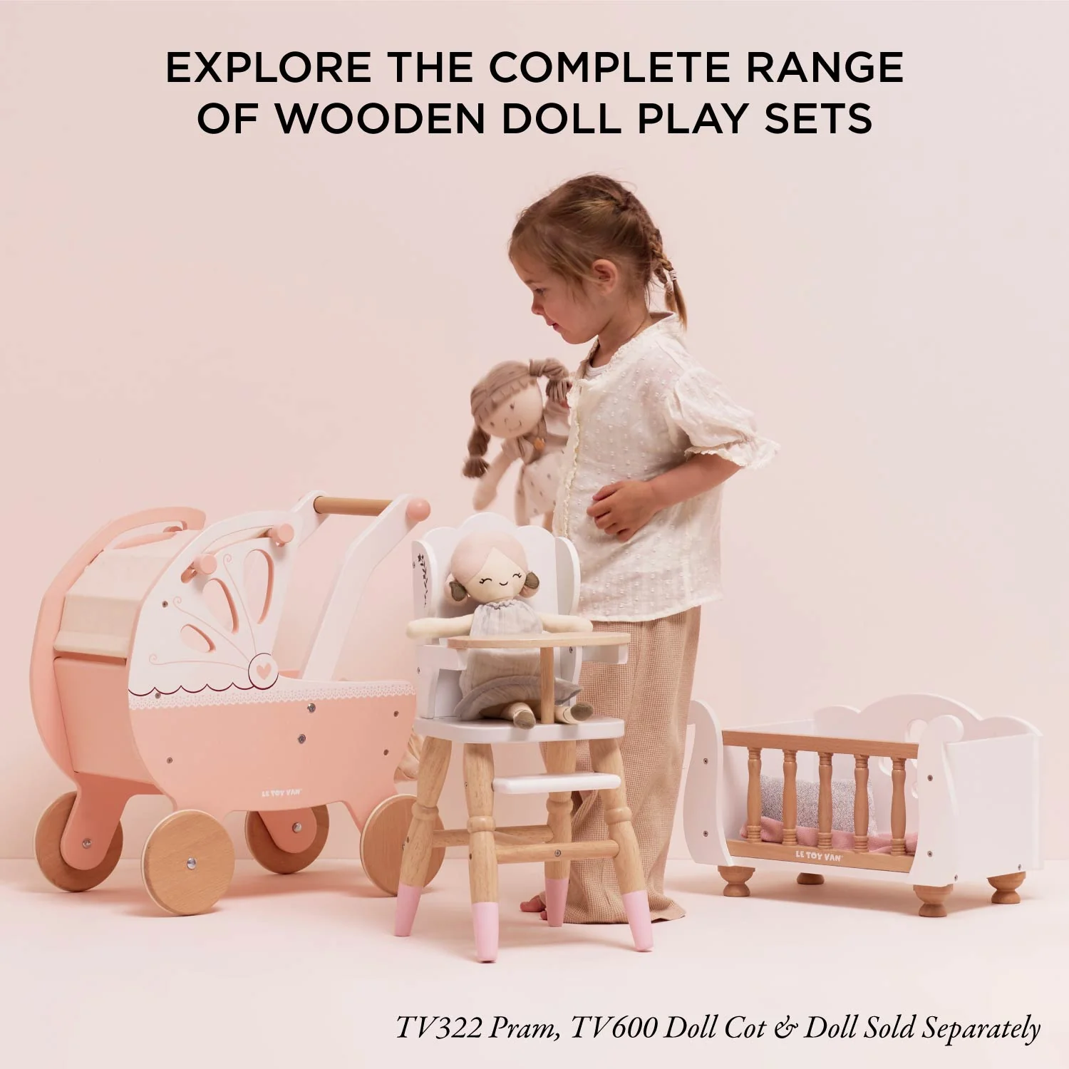 Dolls Wooden High Chair - Image 7