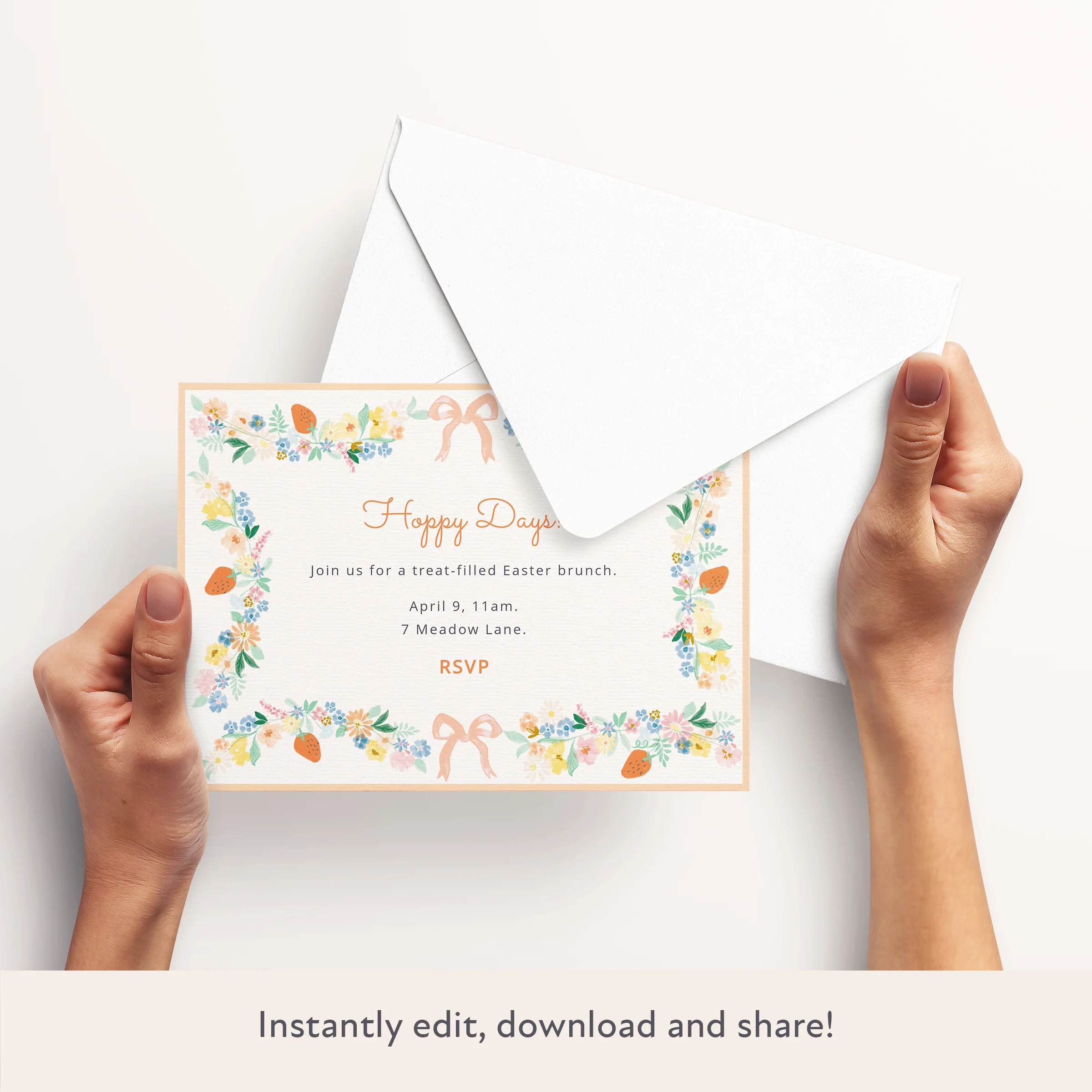 Easter Brunch Download & Print Invitation - Image 3