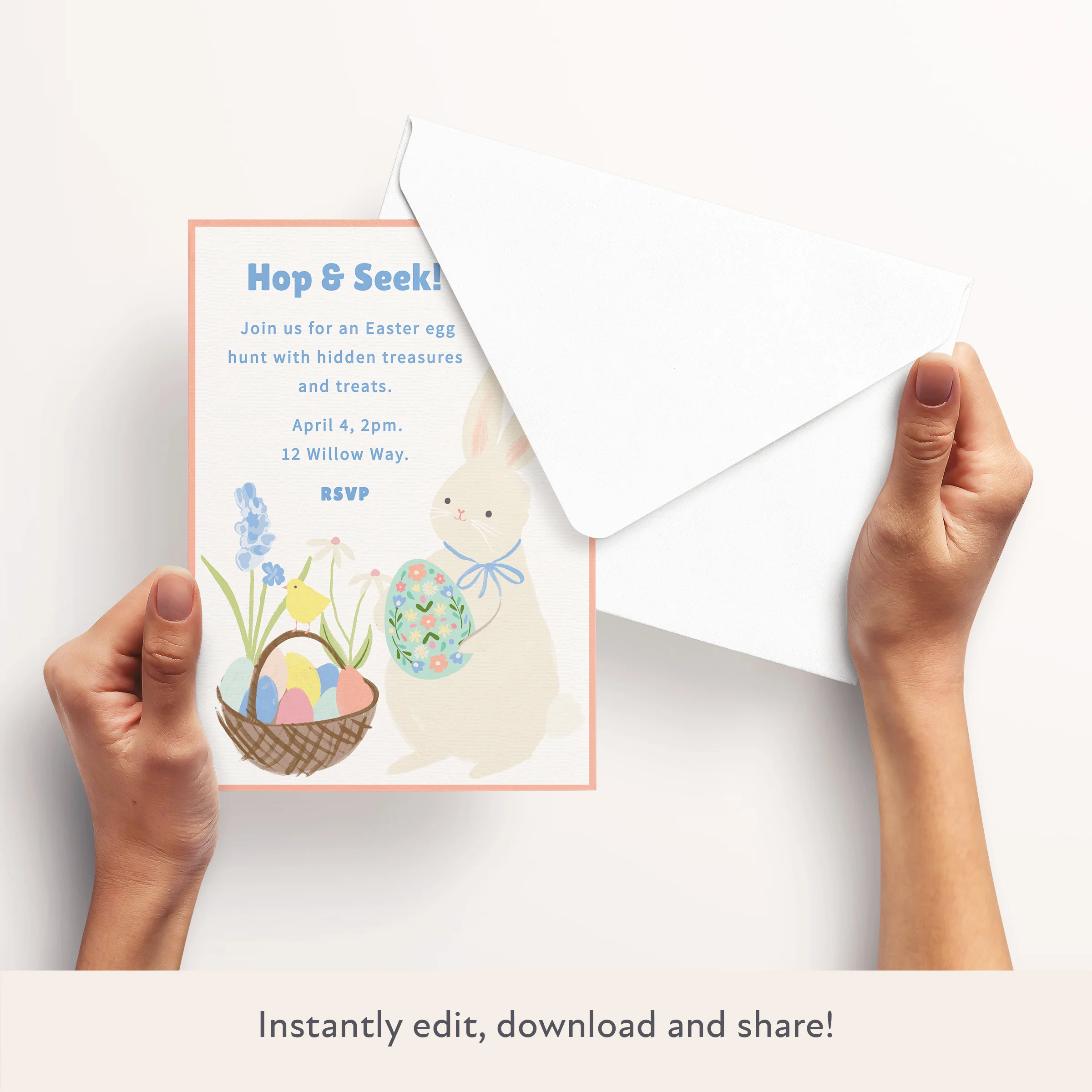 Easter Egg Hunt Download & Print Invitation - Image 3