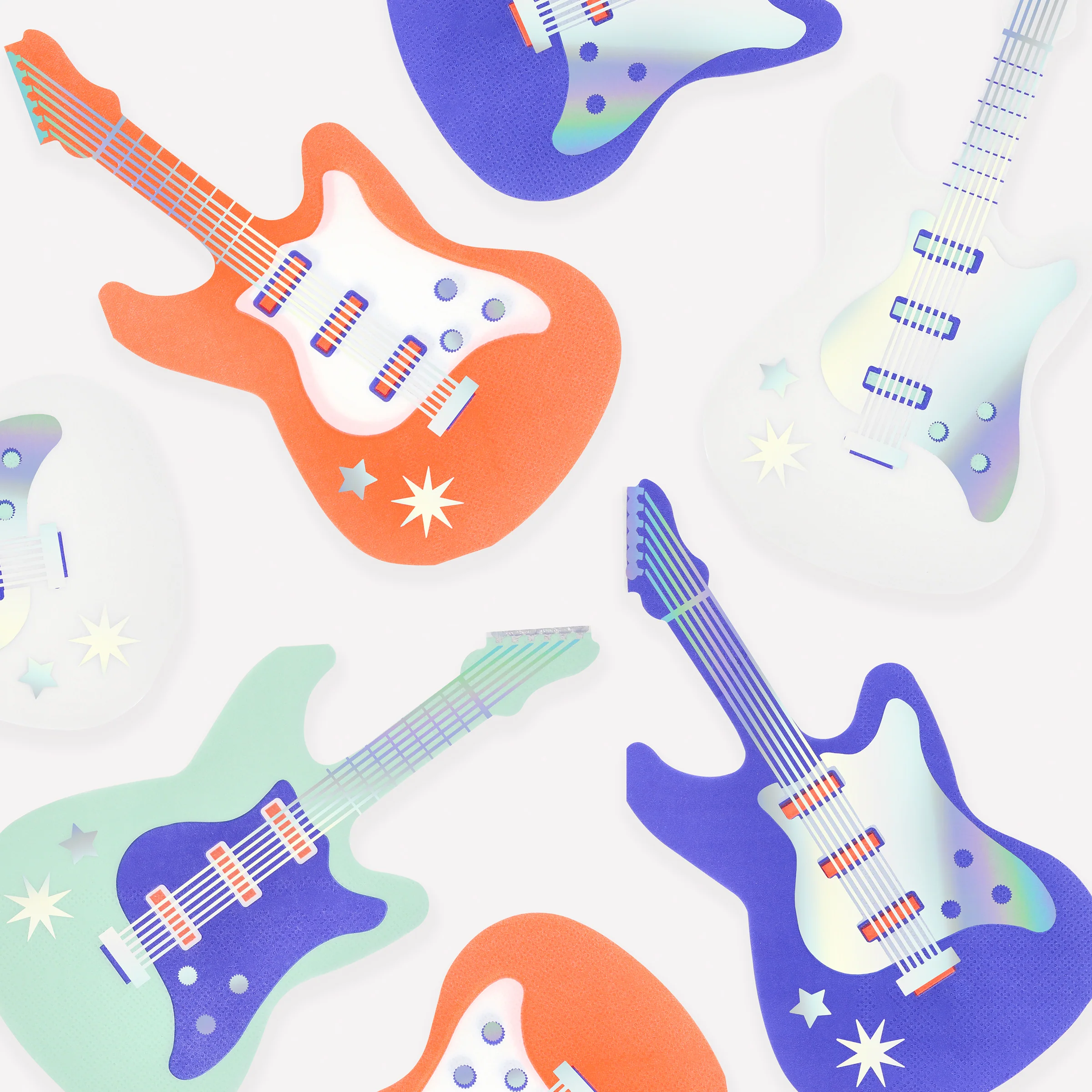 Electric Guitar Napkins (x 16)