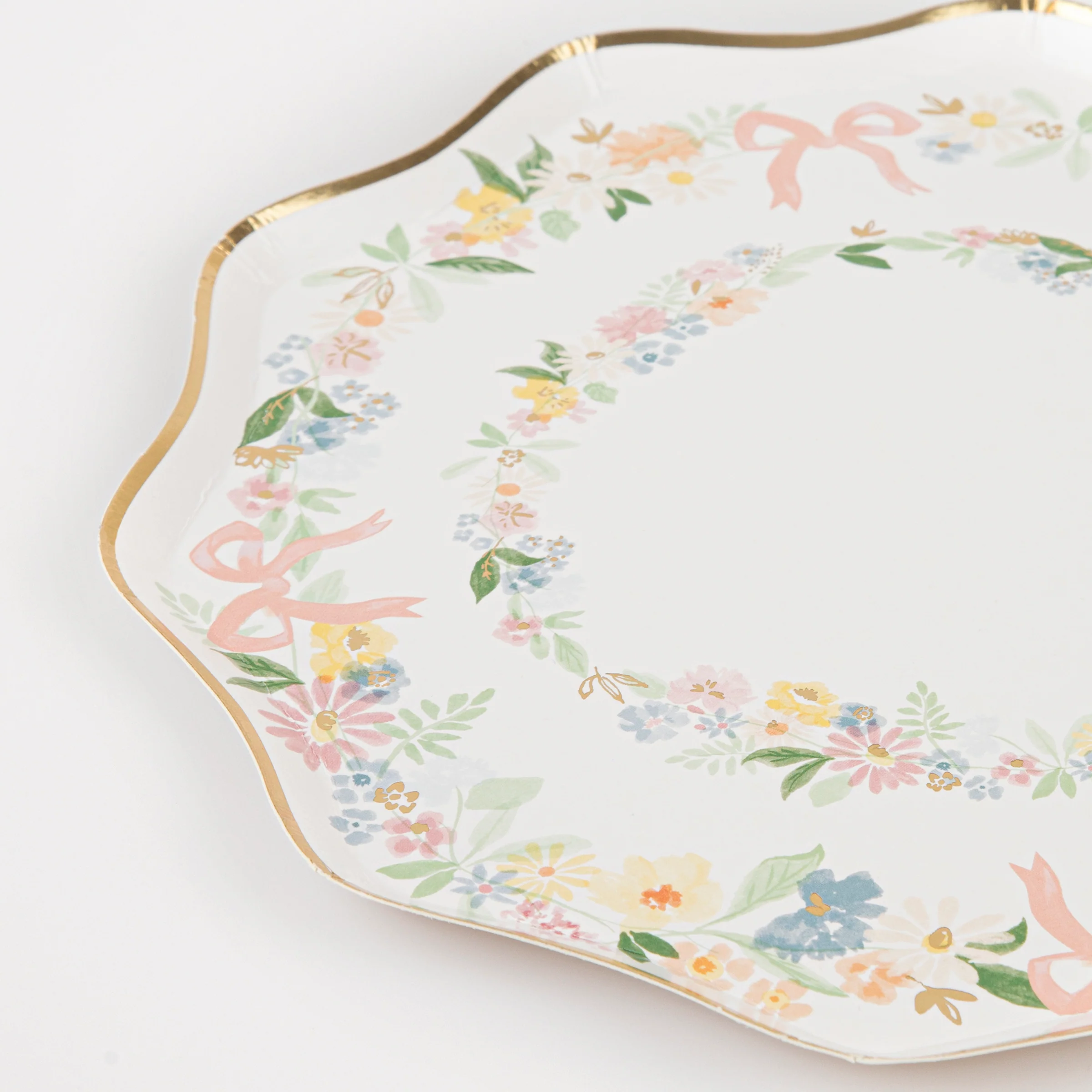 Elegant Floral Dinner Plates (x 8) - Image 3