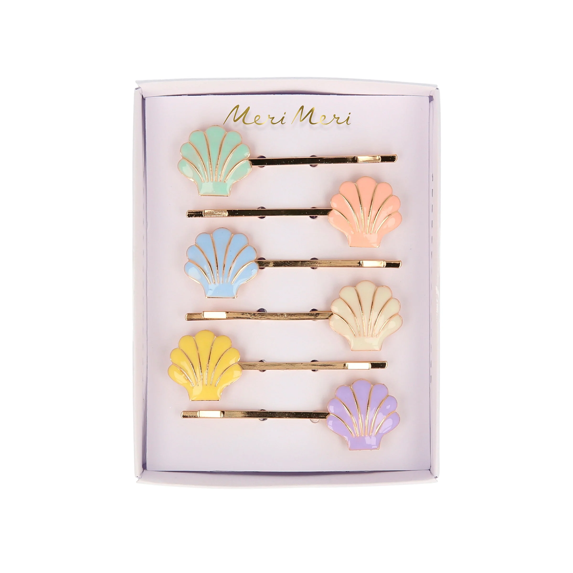 Enamel Shell Hair Slides (x 6) - Image 4