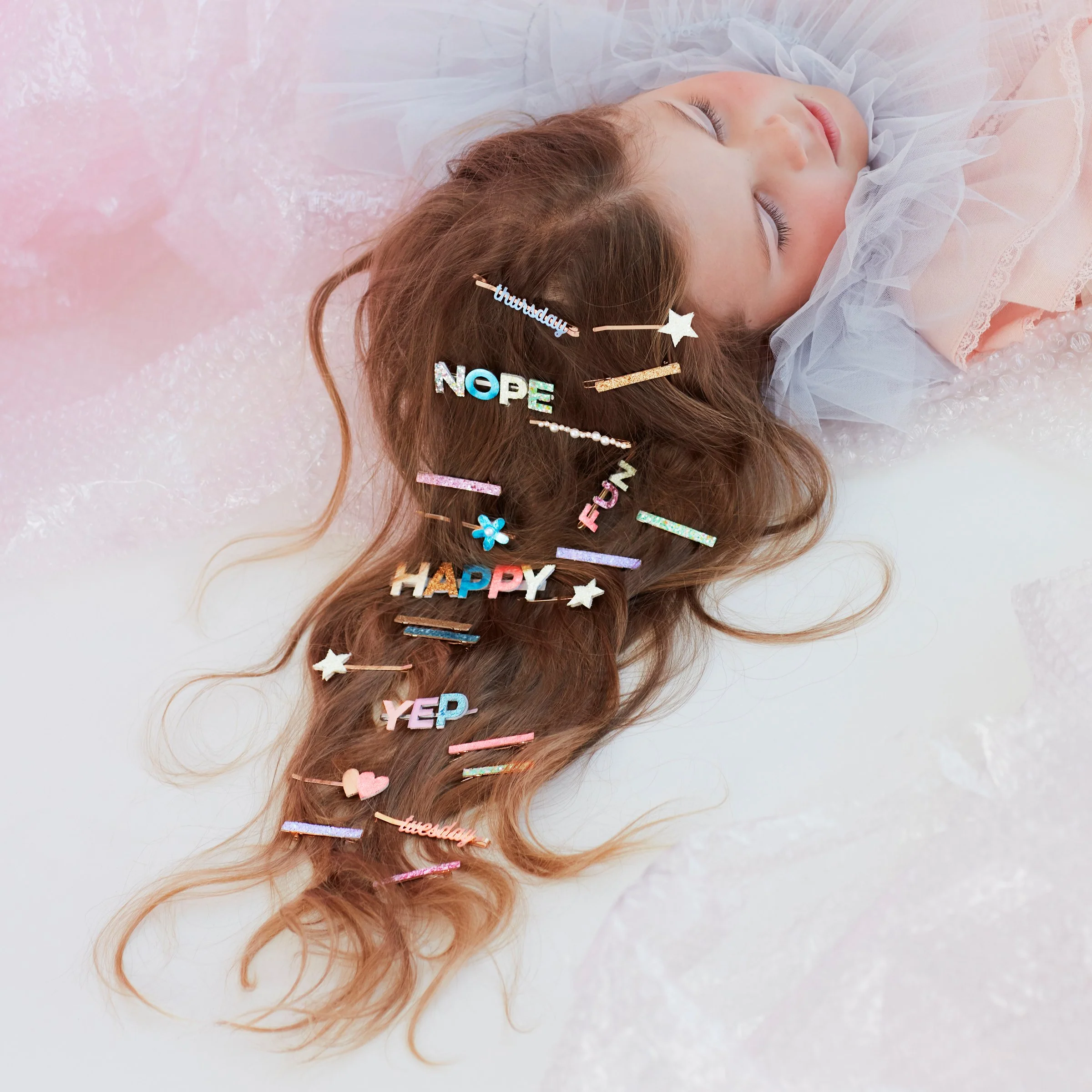 Enamel Week Day Hair Slides (x 7) - Image 4