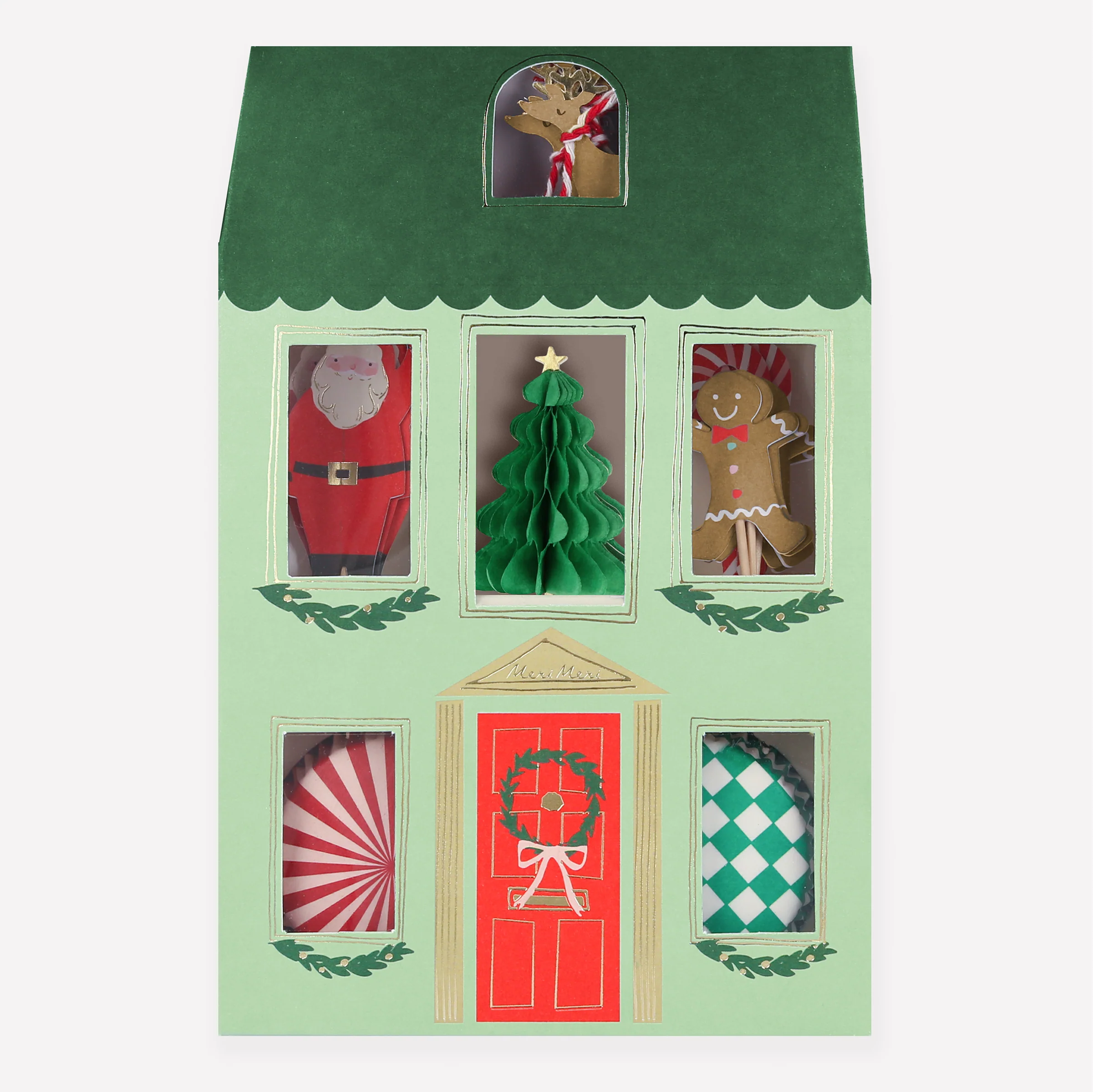 Festive House Cupcake Kit (x 24 toppers) - Image 3