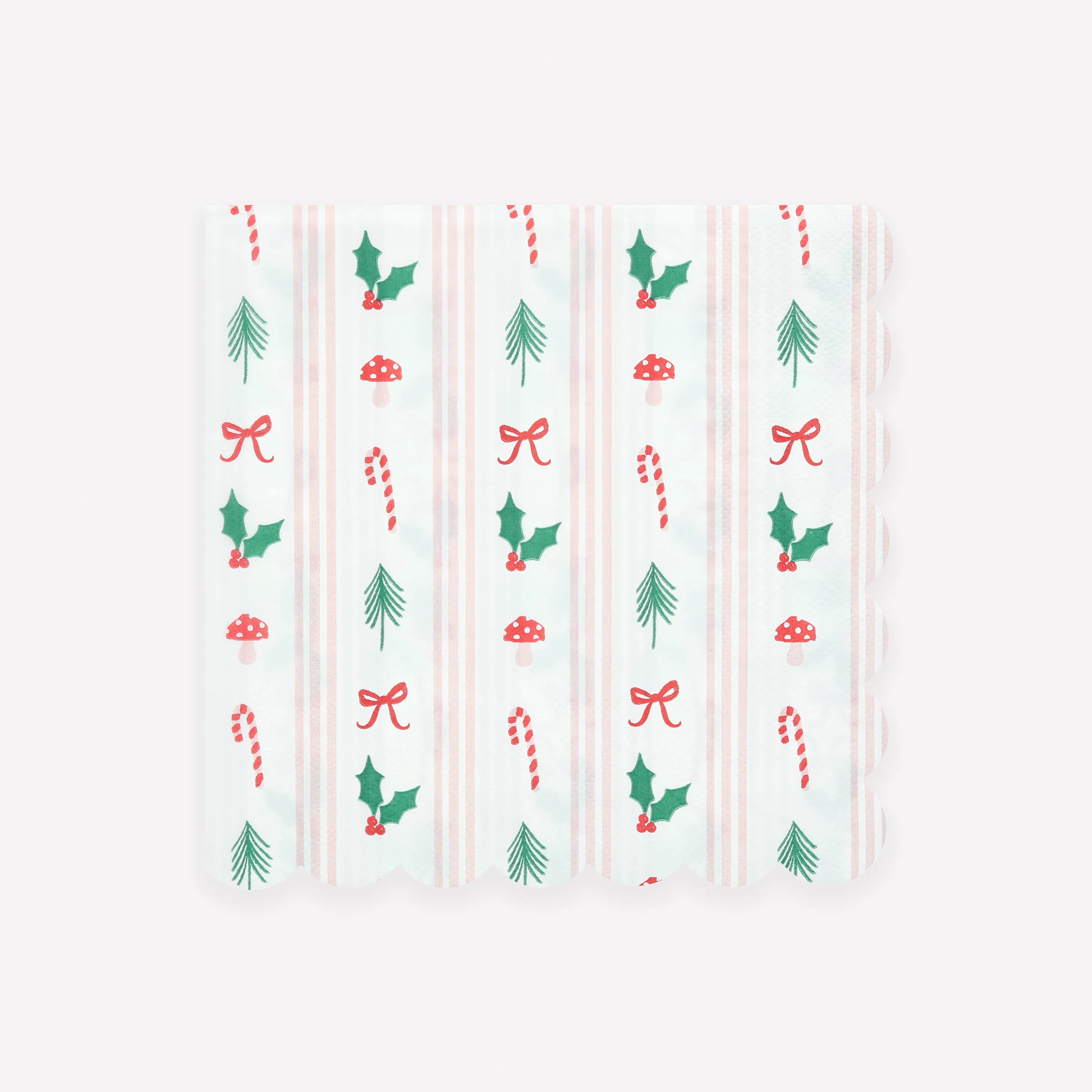 Festive Icon Stripes Large Napkins (x 16)