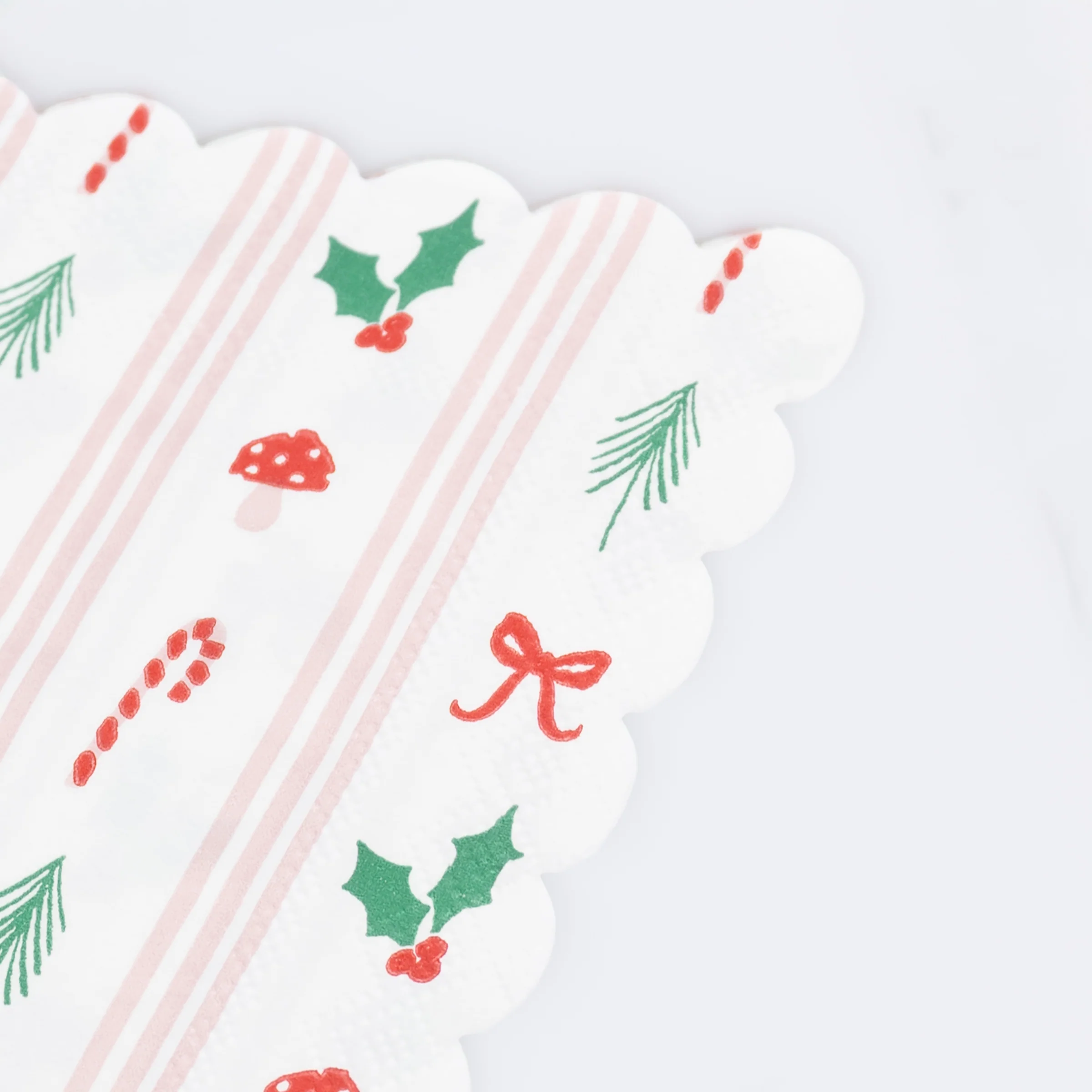 Festive Icon Stripes Small Napkins (x 16) - Image 2