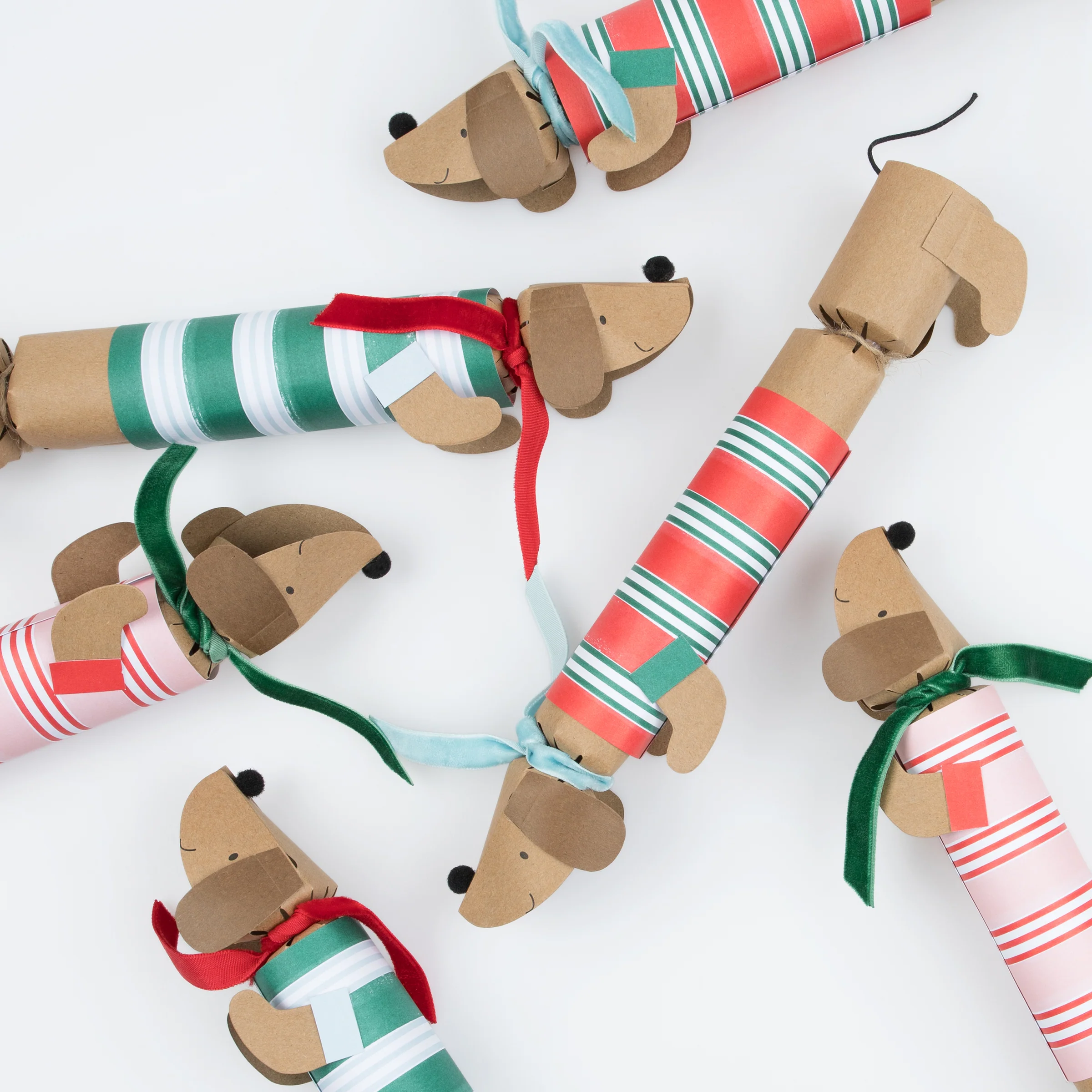 Festive Stripe Sausage Dog Crackers (x 6) - Image 5
