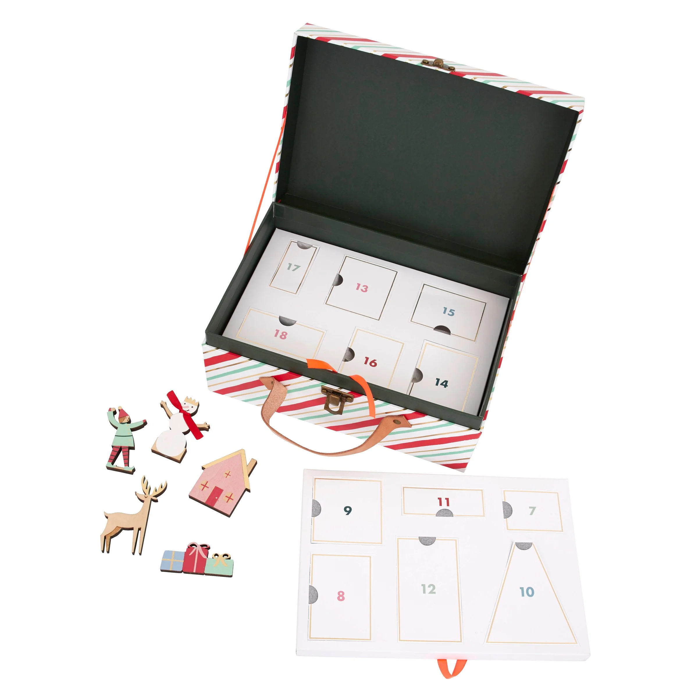 Festive Village Wooden Advent Calendar - Image 2
