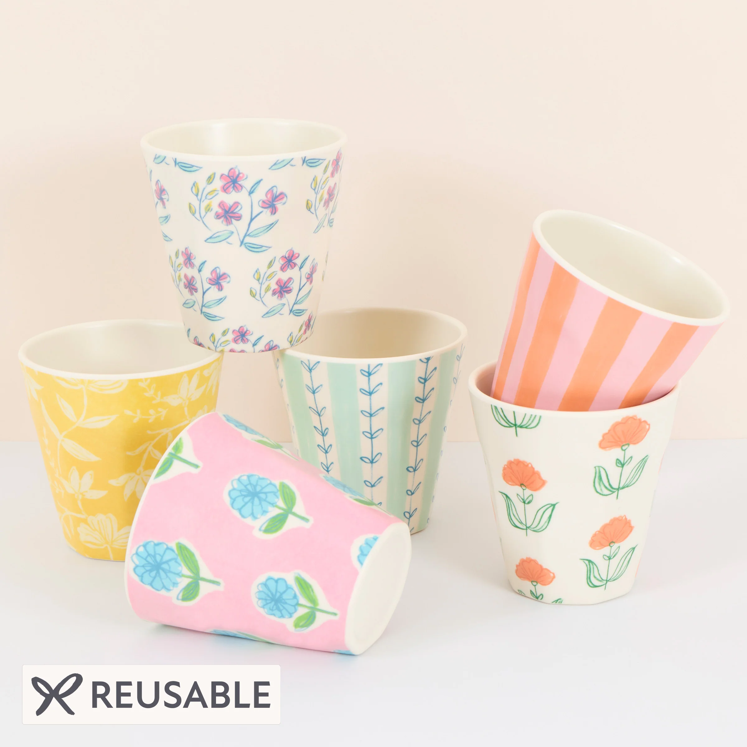 Flora Reusable Cups (x 6)