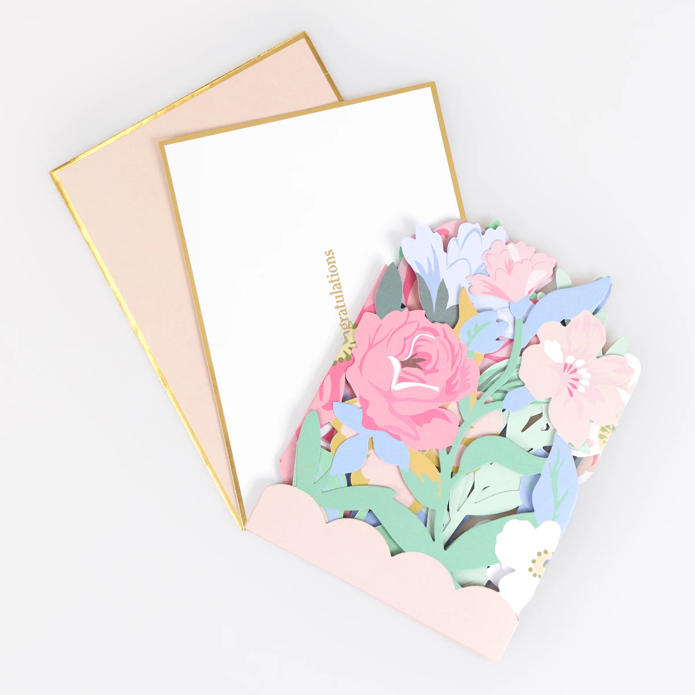 Floral Congratulations Concertina Card - Image 3