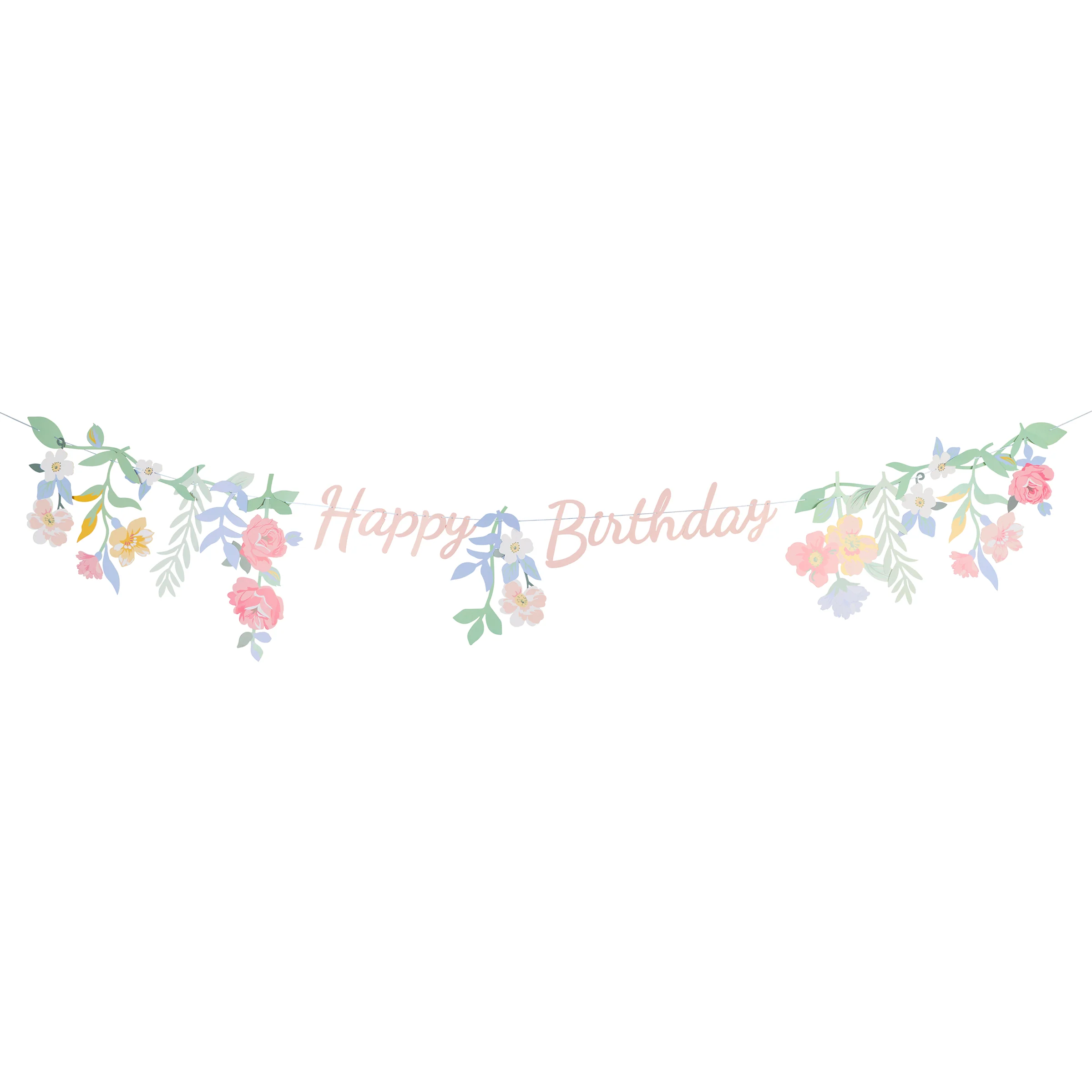 Floral Happy Birthday Garland - Image 2