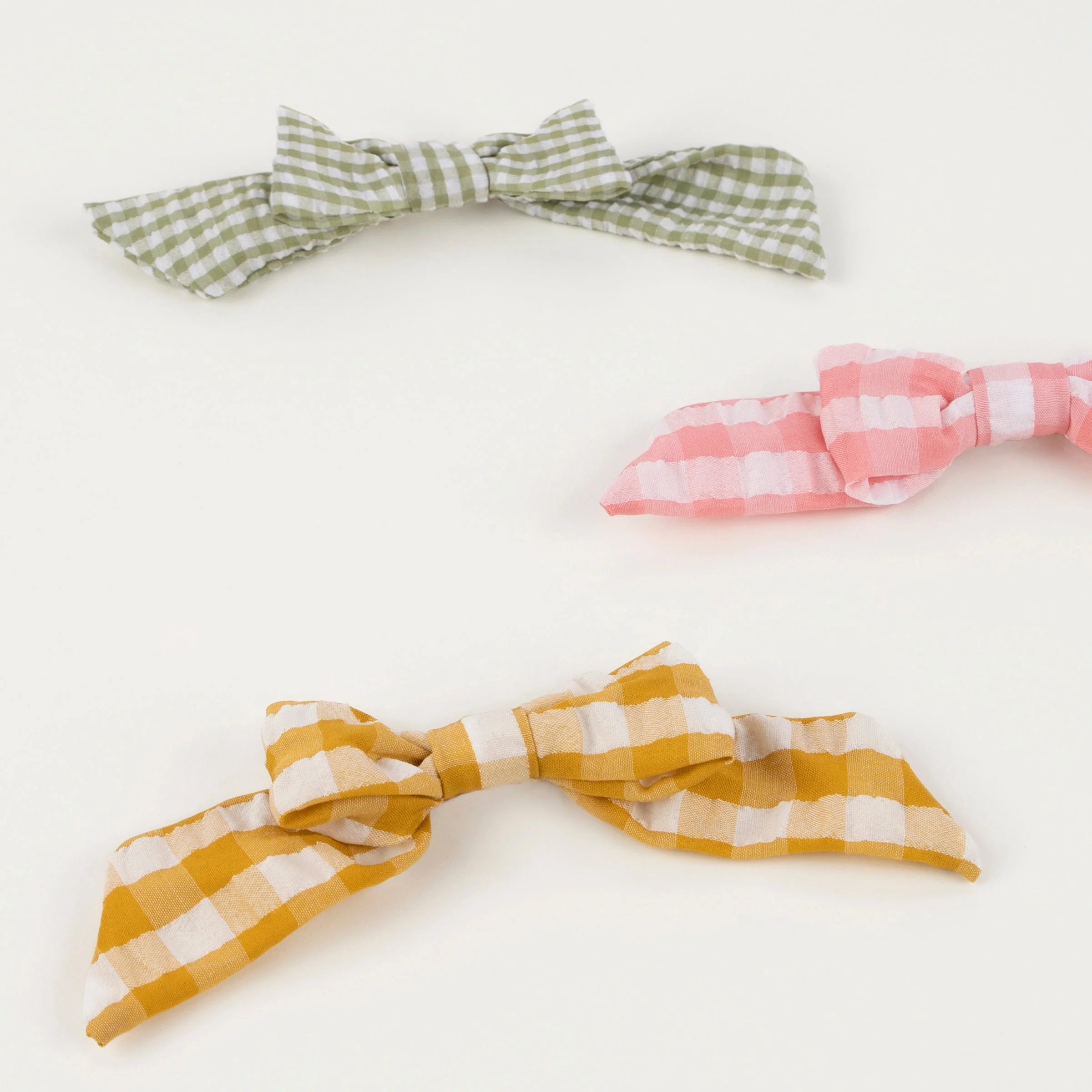 Gingham Hair Bows (x 6) - Image 3
