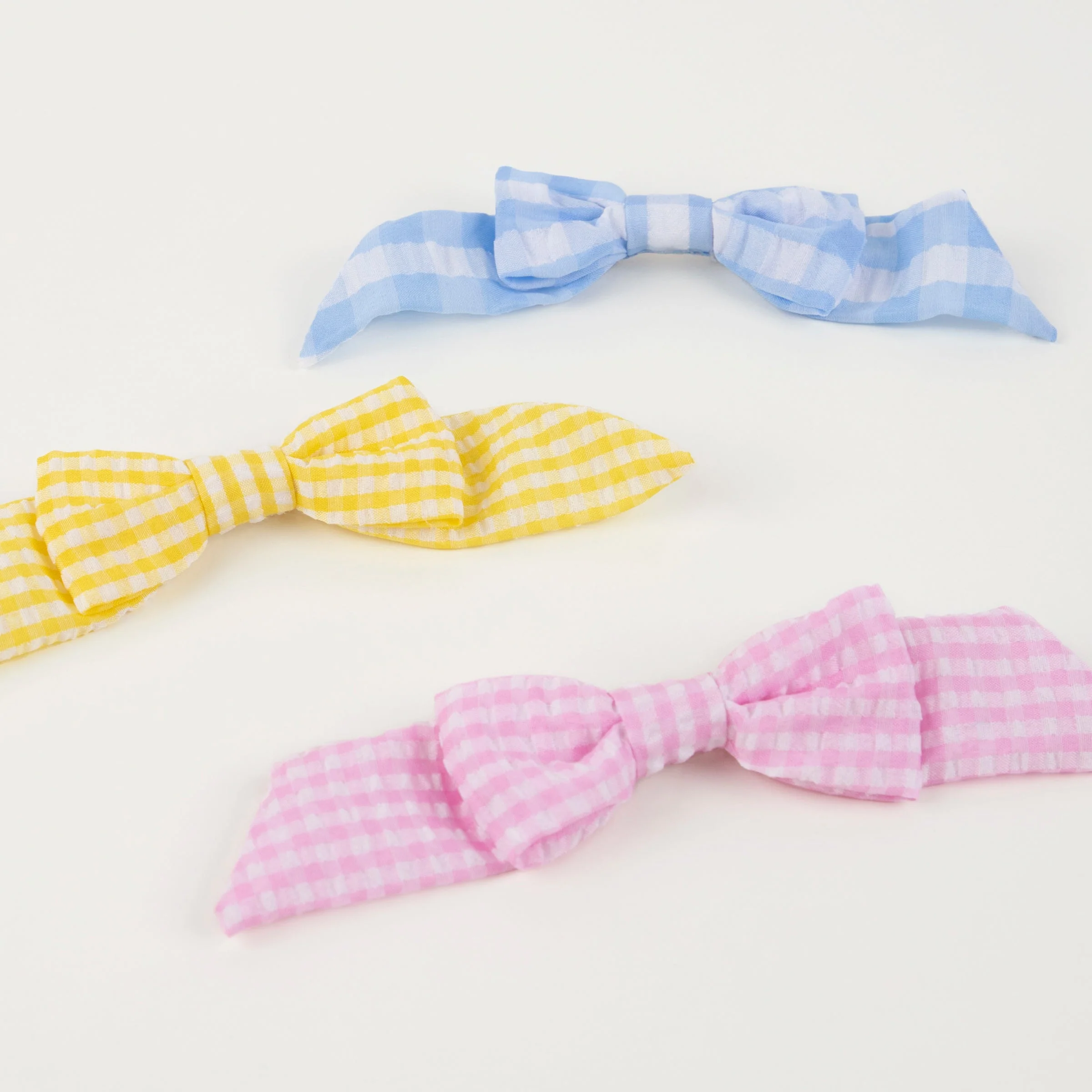 Gingham Hair Bows (x 6) - Image 4
