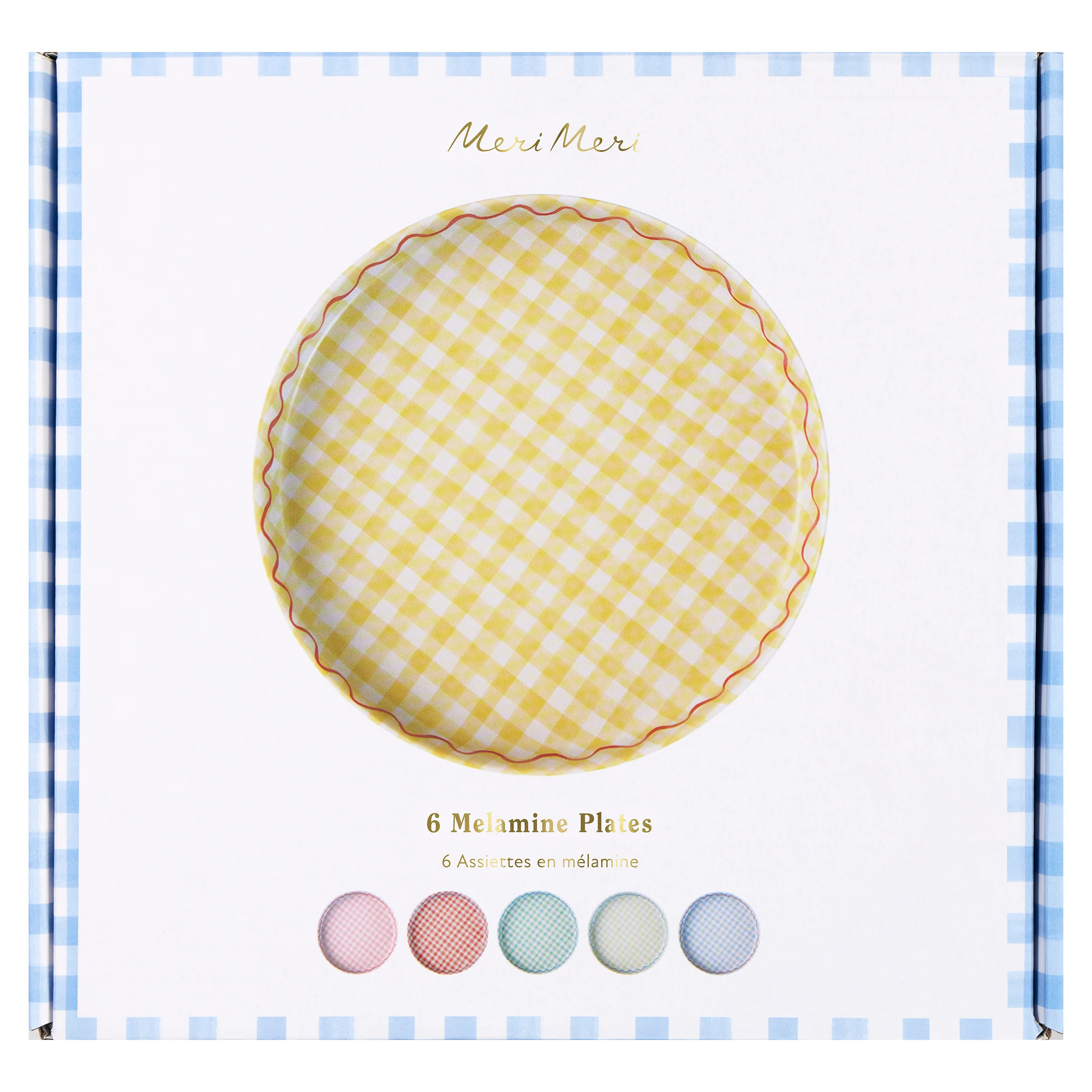 Gingham Reusable Large Plates (x 6) - Image 10