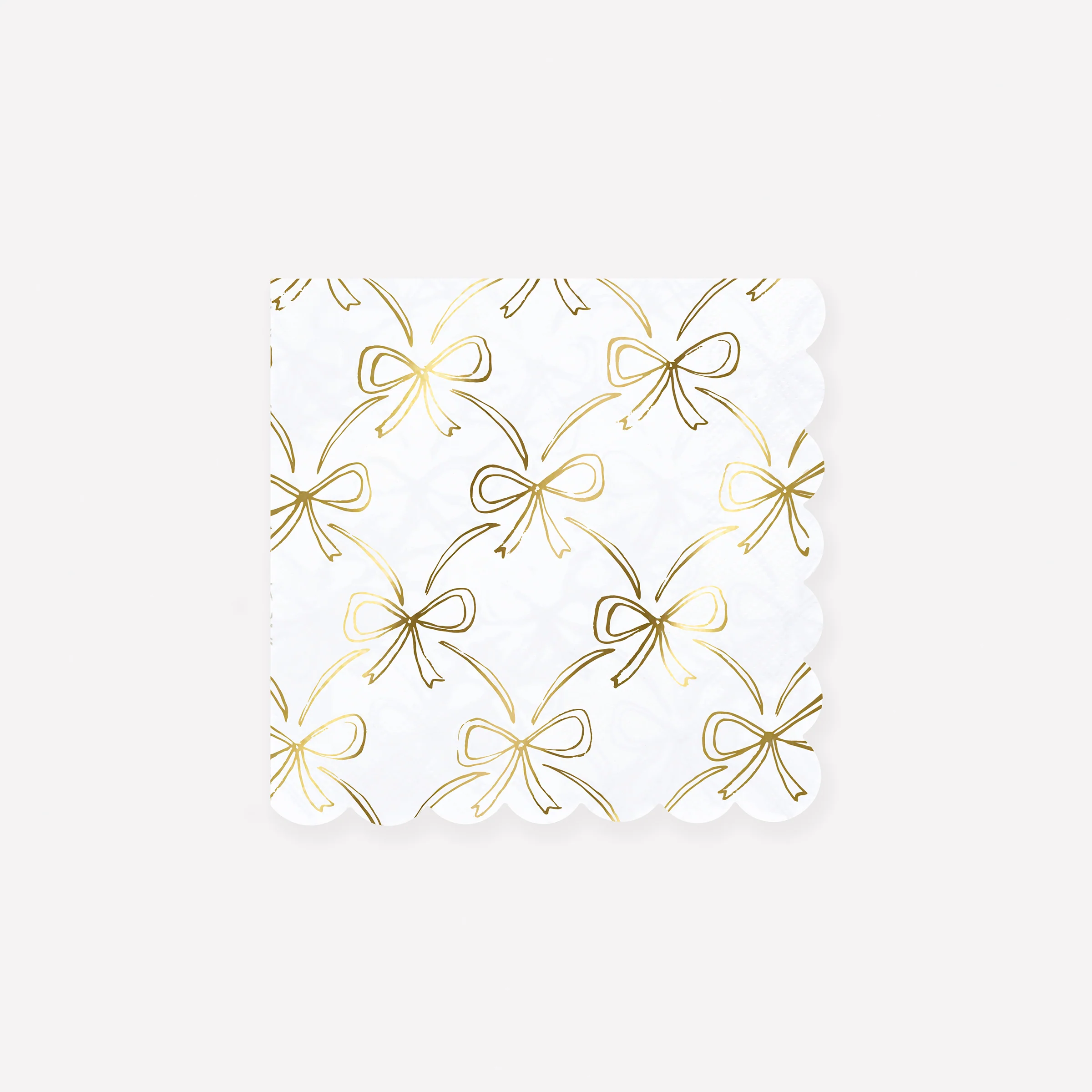 Gold Bow Small Napkins (x 16)