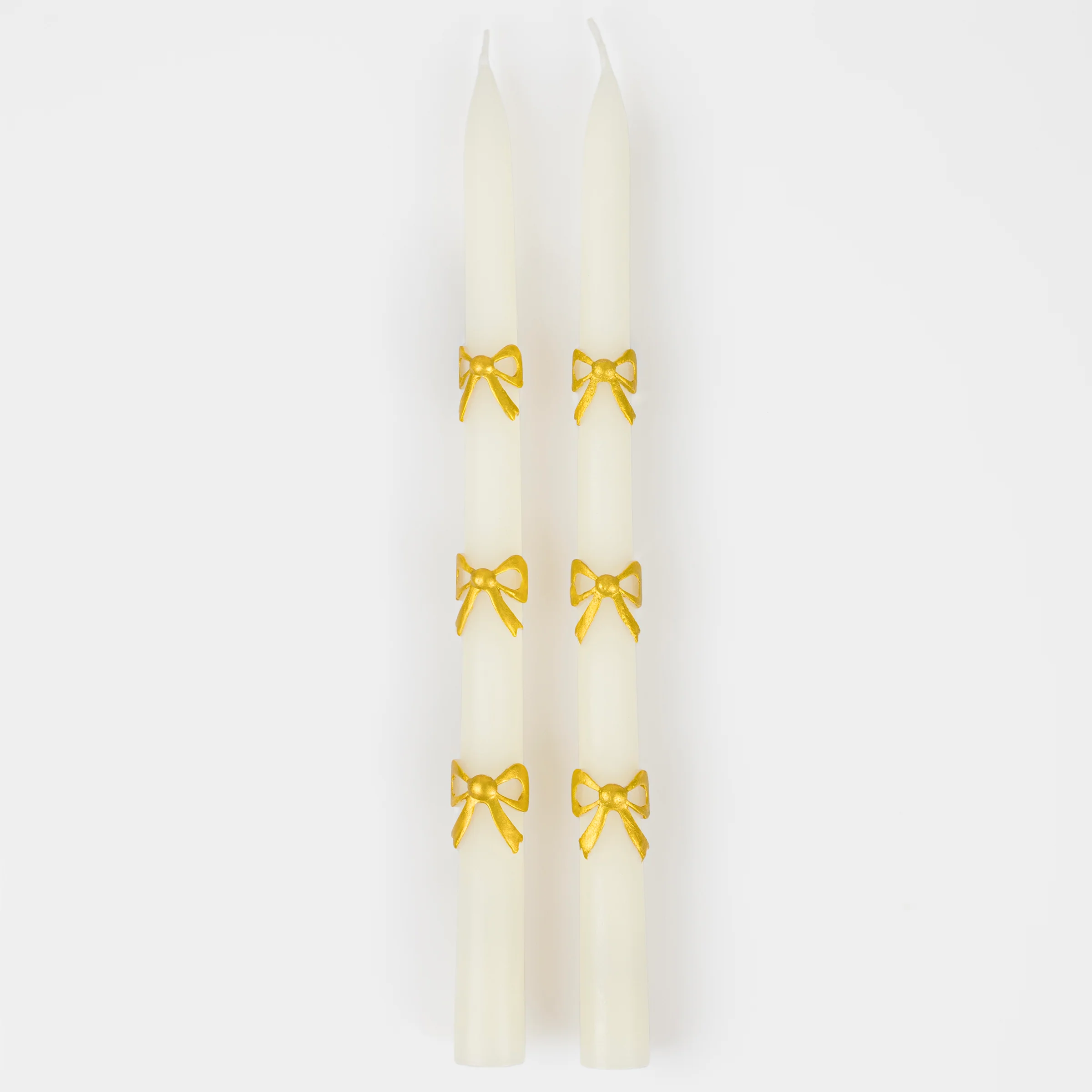 Gold Bow Taper Candles (x 2) - Image 5