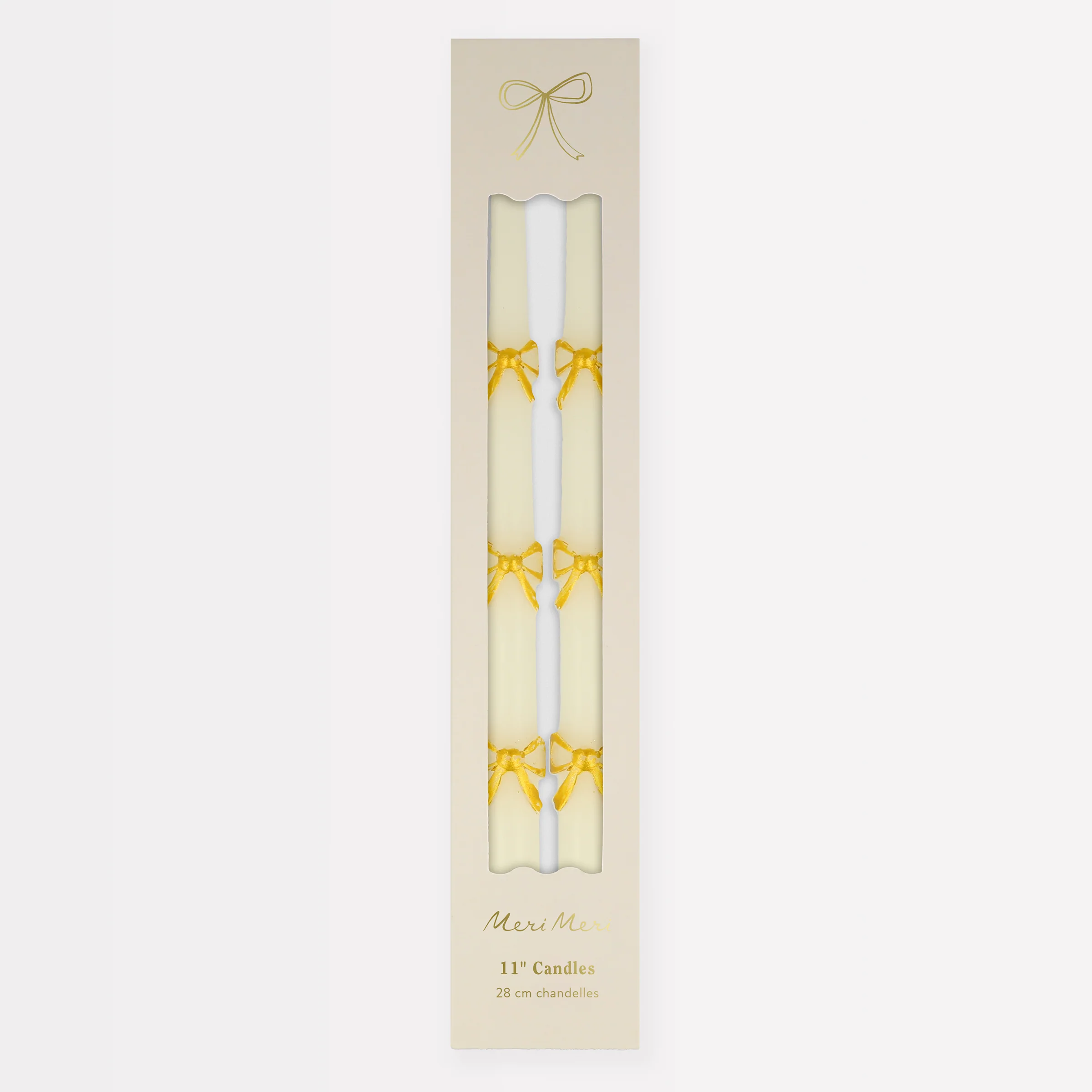 Gold Bow Taper Candles (x 2) - Image 6