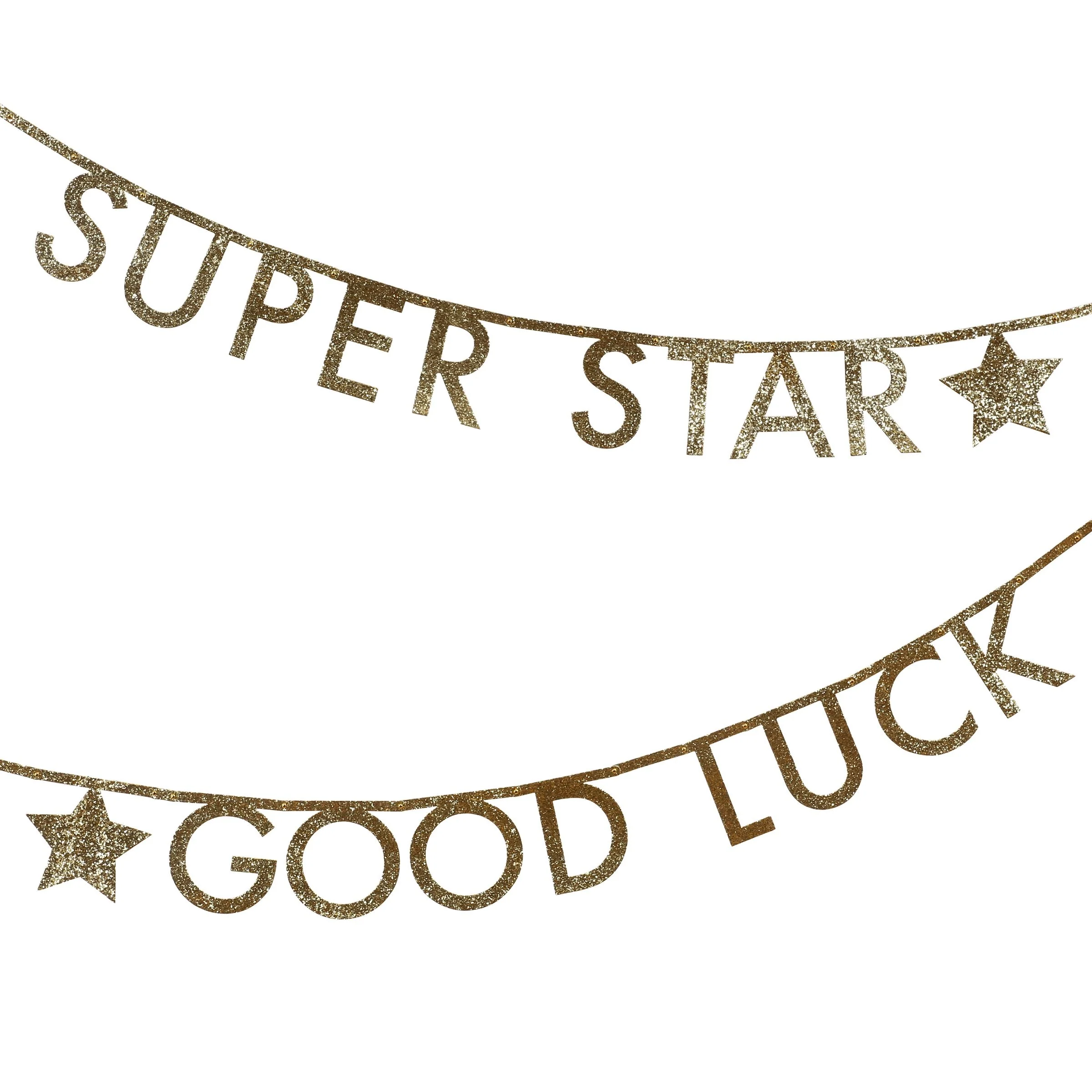 Gold Glitter Letter Garland Set