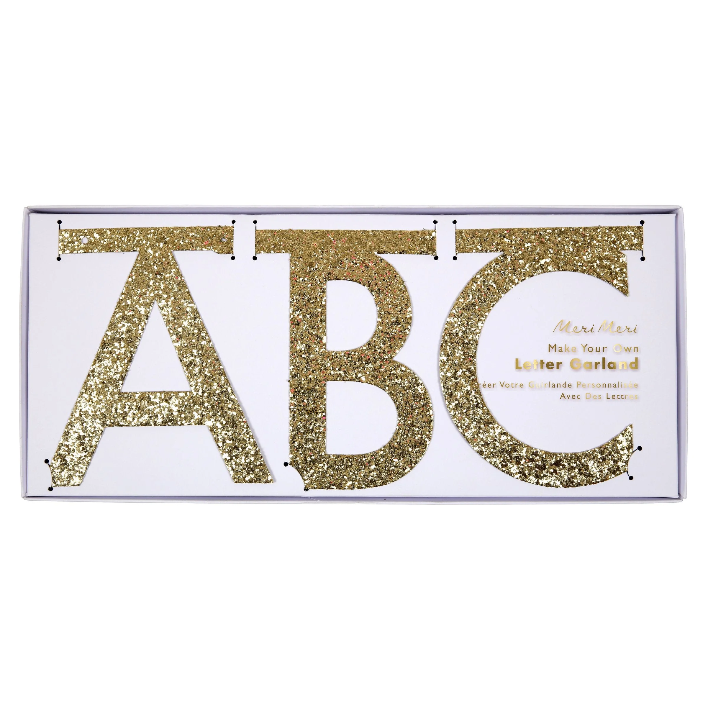 Gold Glitter Letter Garland Set - Image 5