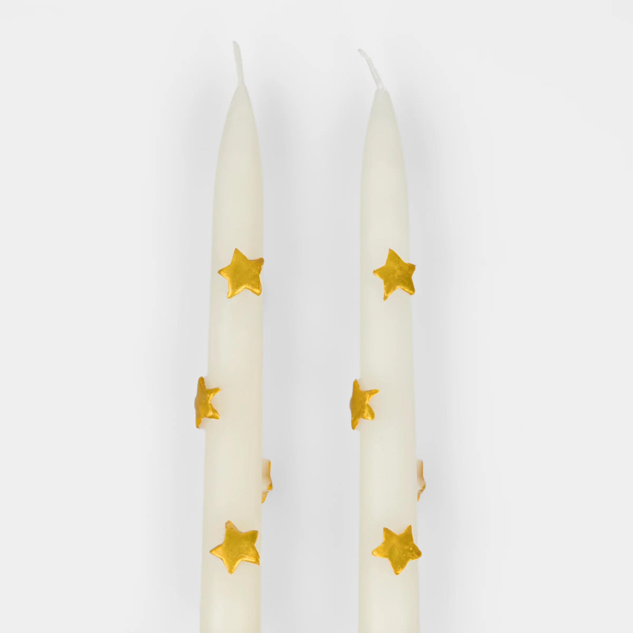 Gold Star Taper Candles (x 2) - Image 4