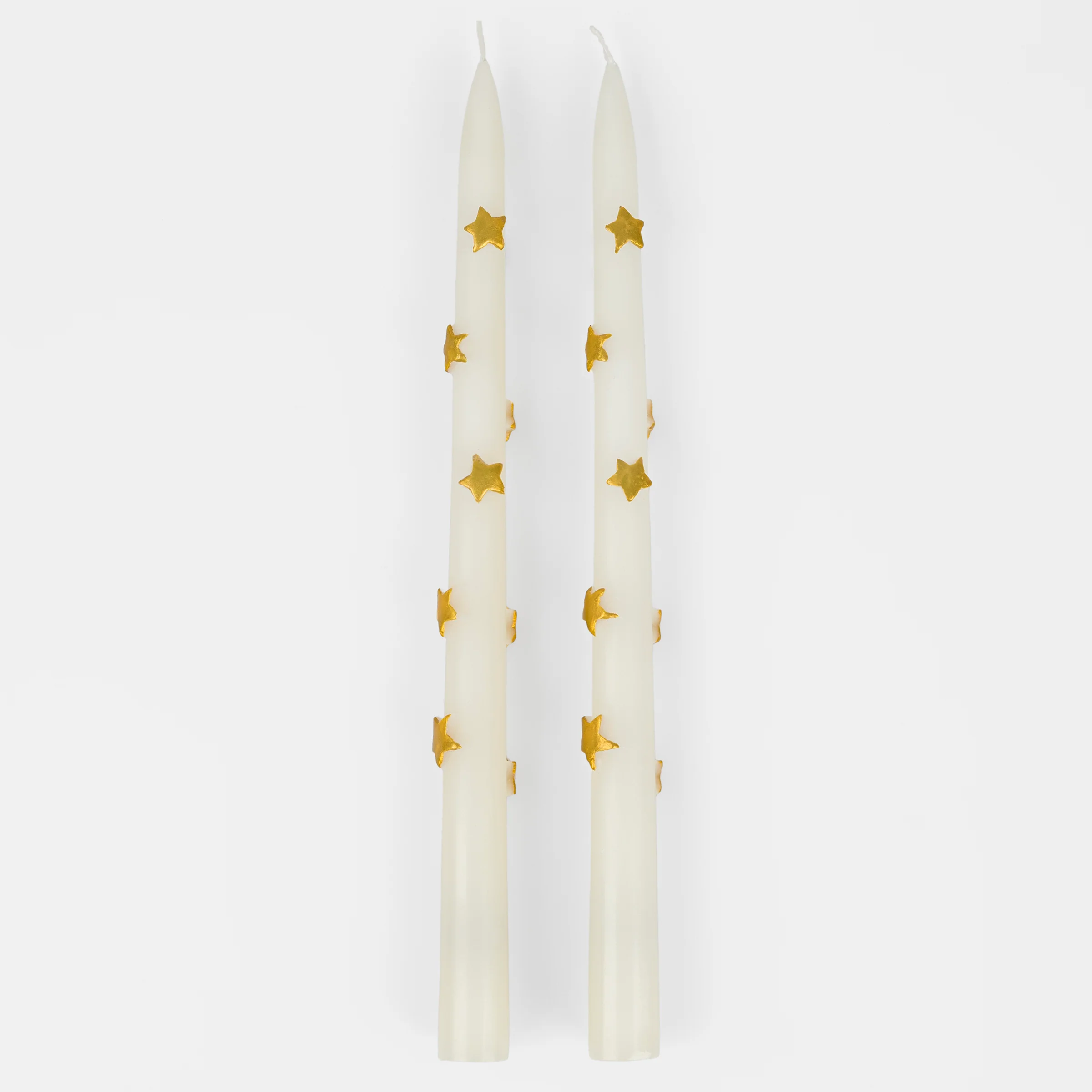 Gold Star Taper Candles (x 2) - Image 5