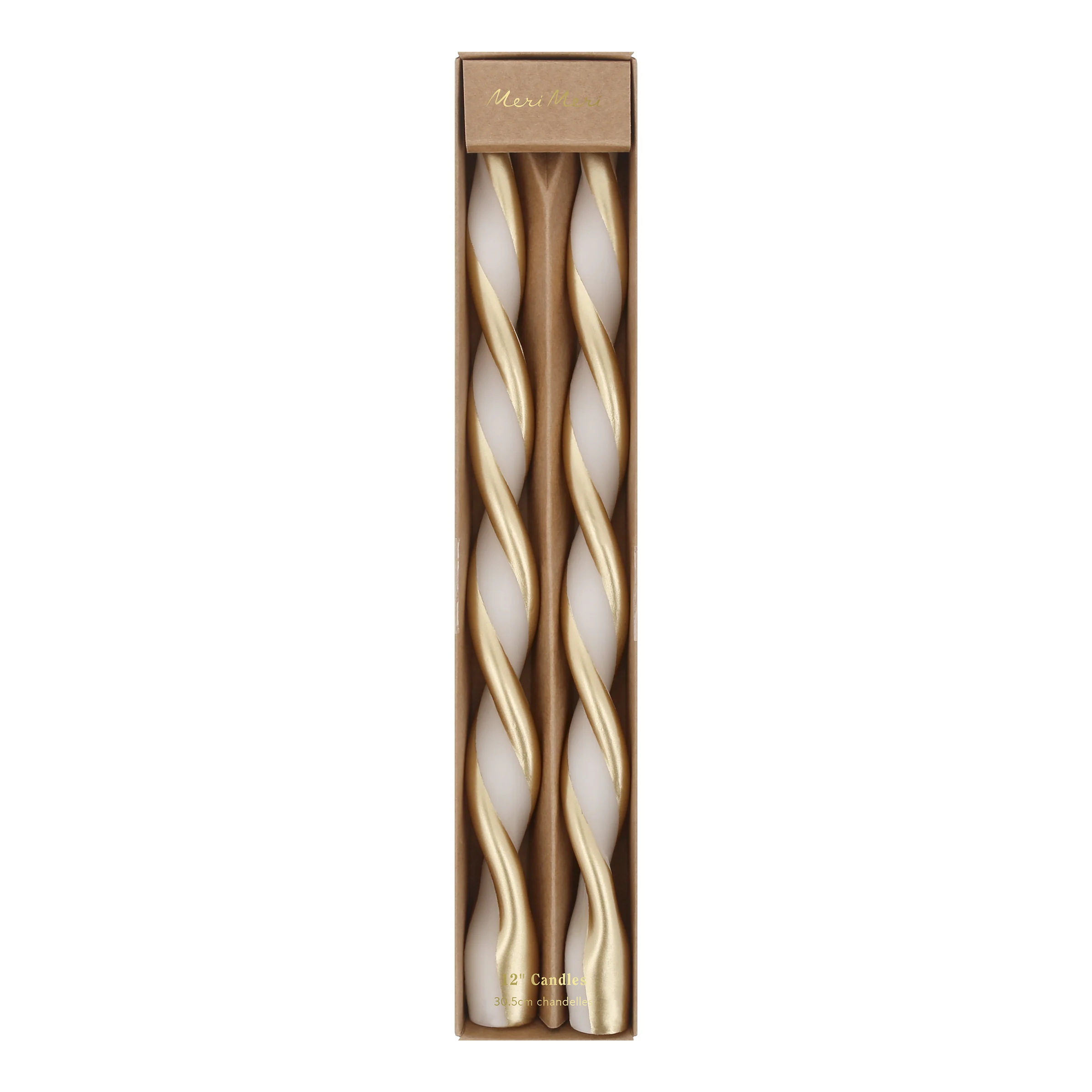 Gold Stripe Twist Candles (x 2) - Image 5