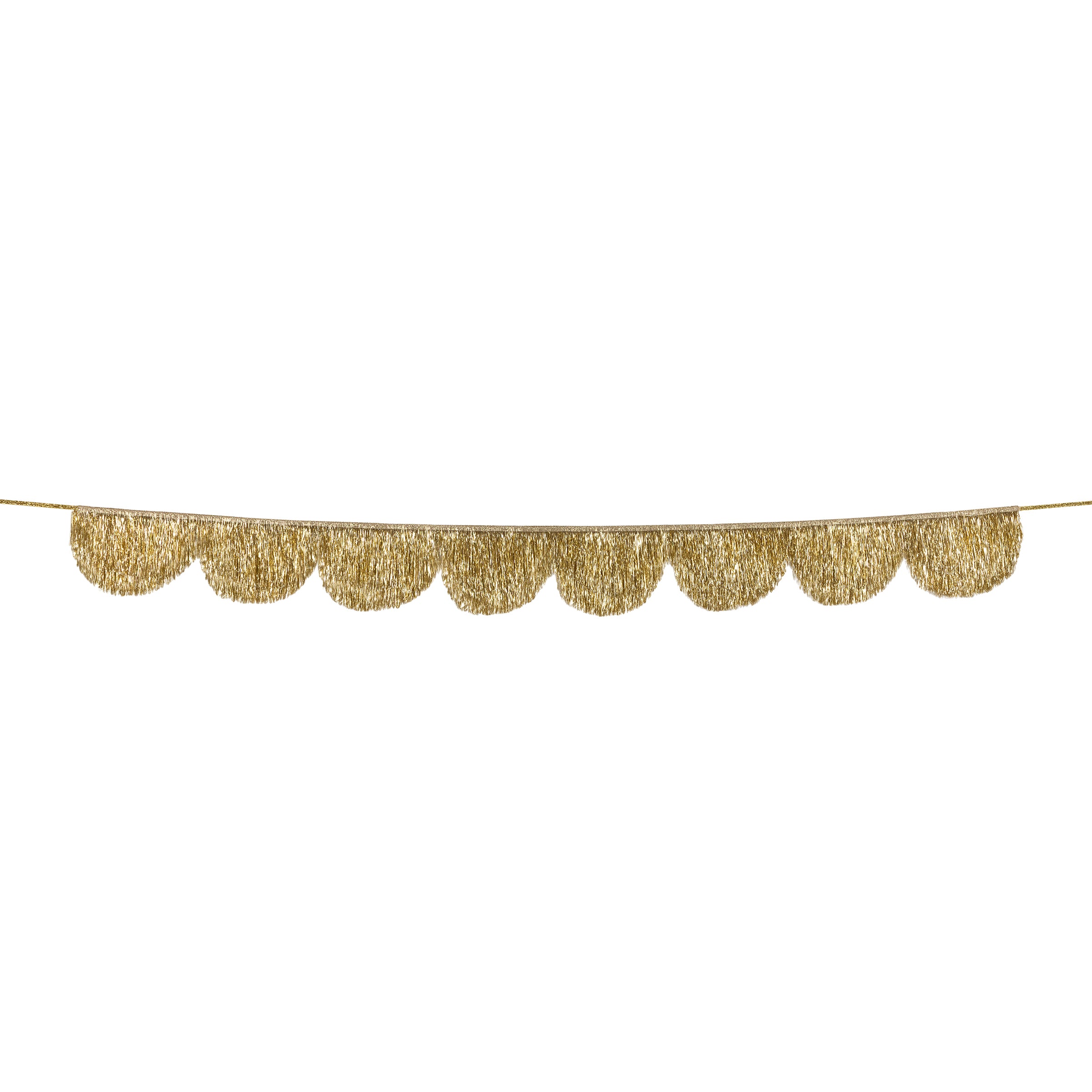 Gold Tinsel Scallop Garland - Image 4