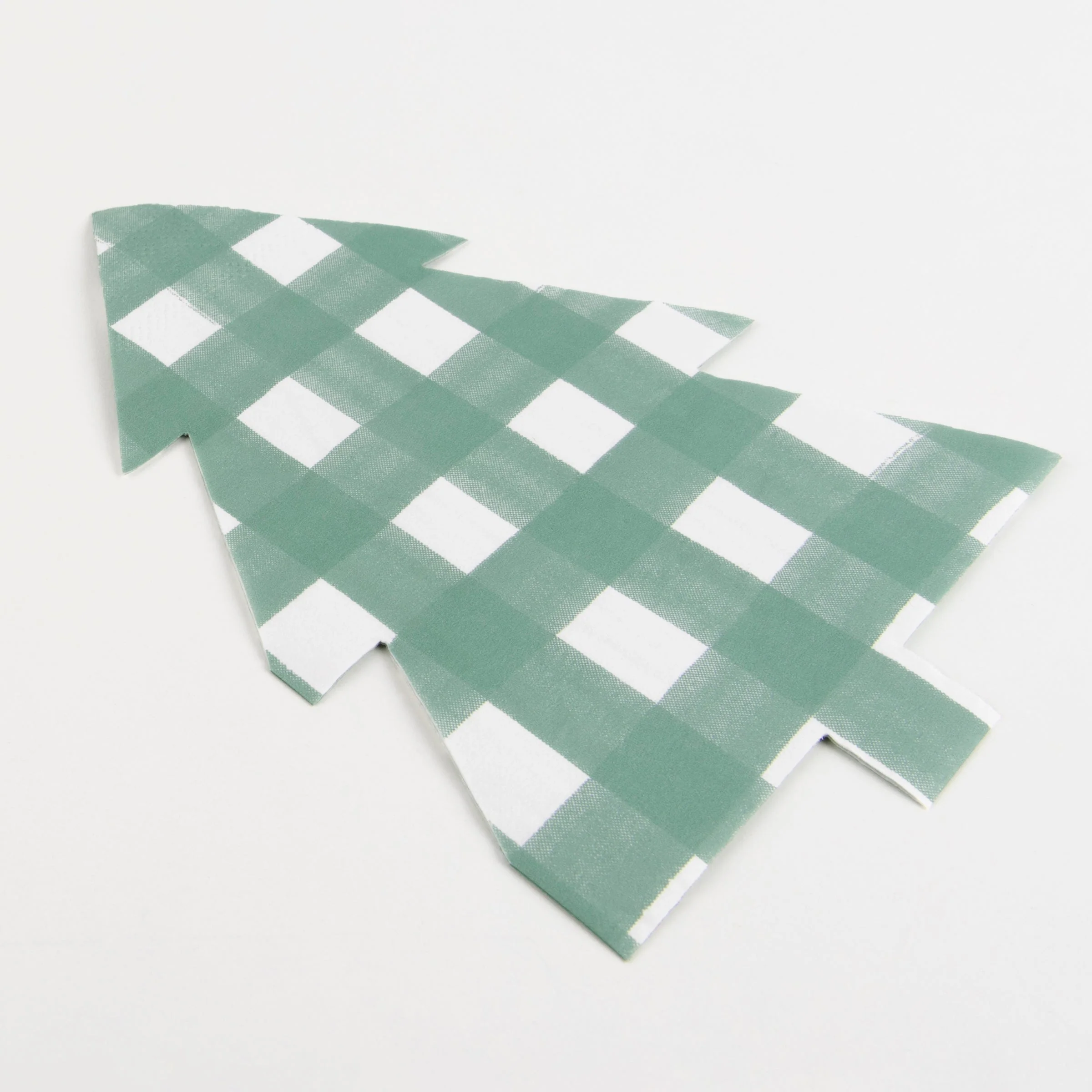 Green Gingham Tree Napkins (x 16) - Image 3
