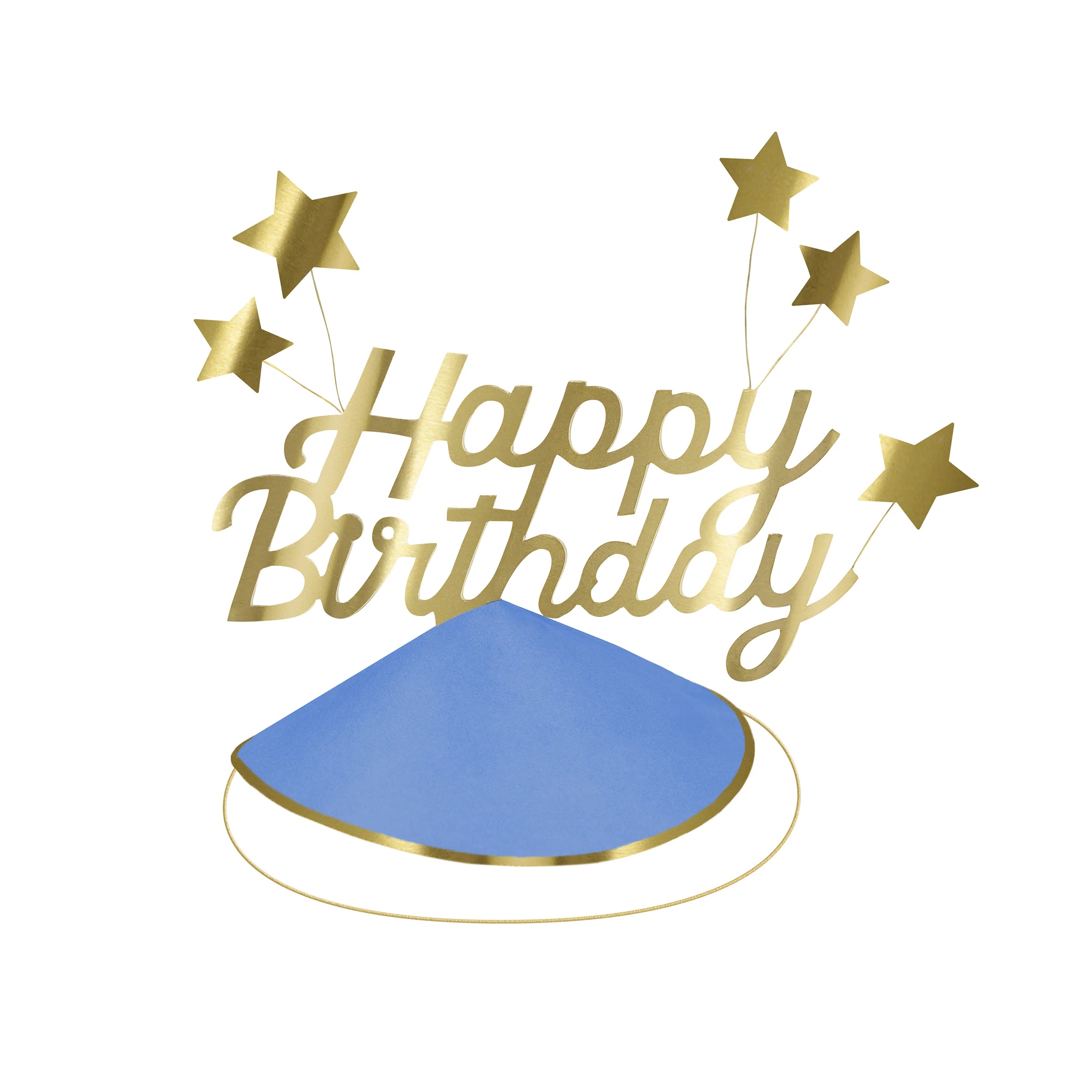 Happy Birthday & Foil Star Party Hats (x 6) - Image 10