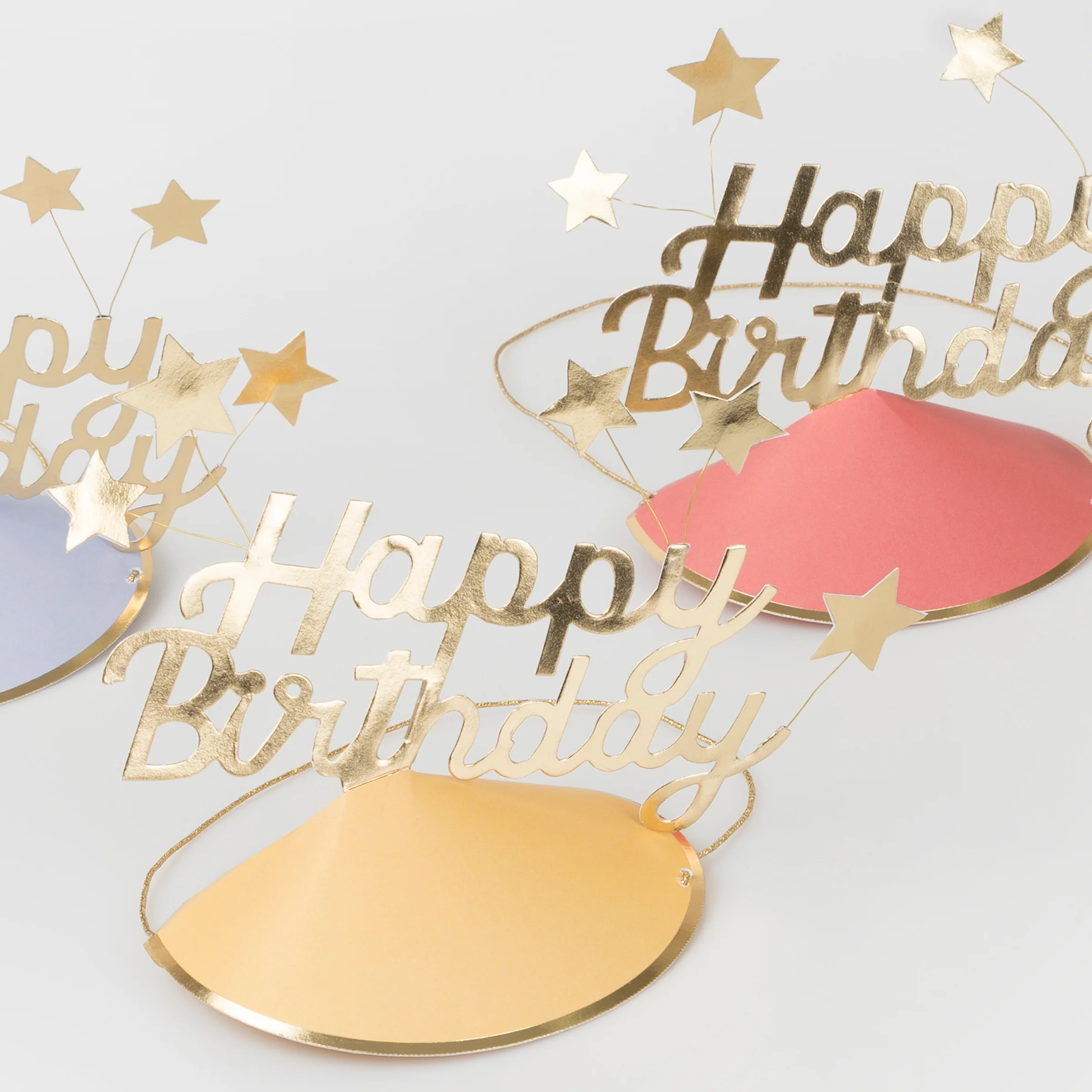 Happy Birthday & Foil Star Party Hats (x 6) - Image 4