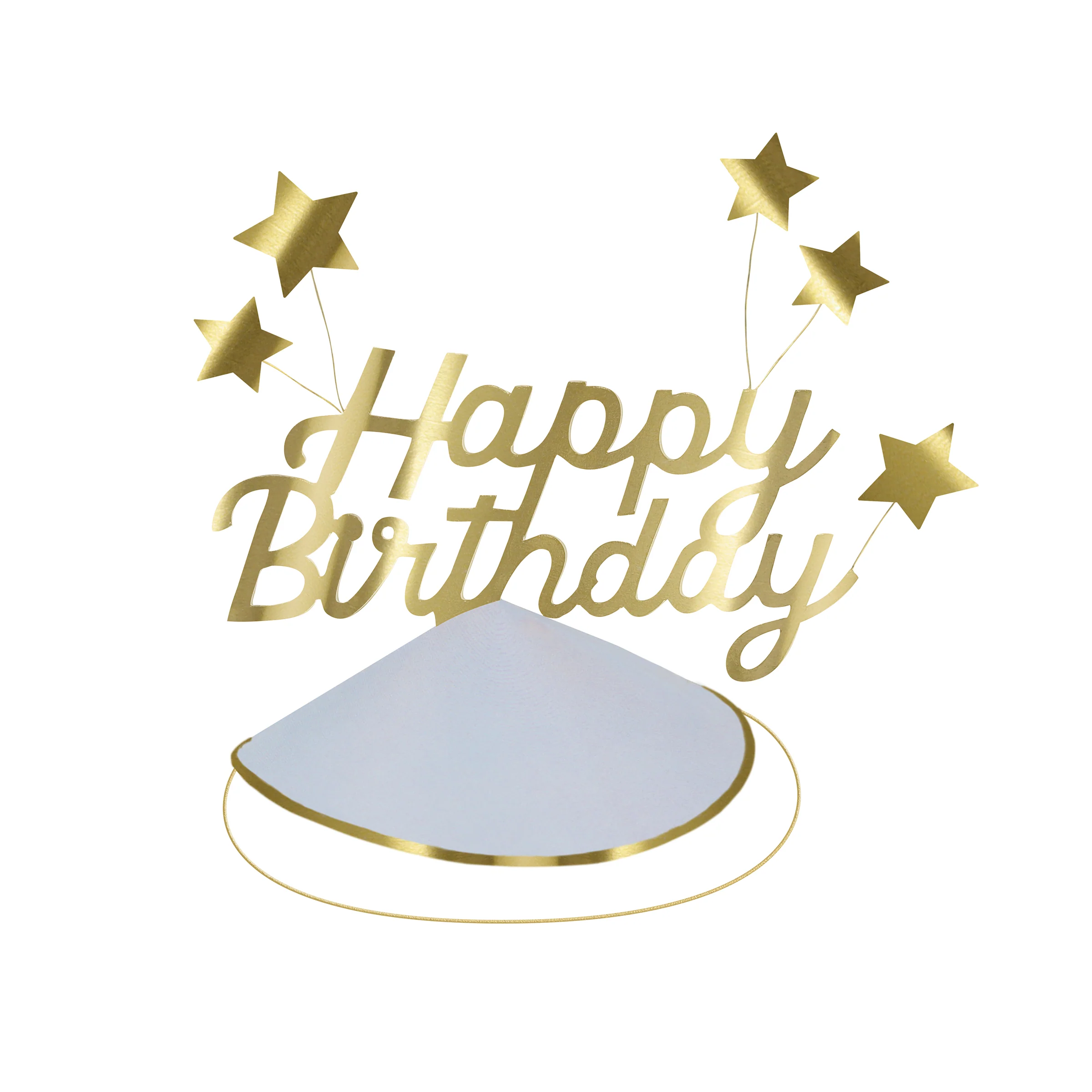 Happy Birthday & Foil Star Party Hats (x 6) - Image 5